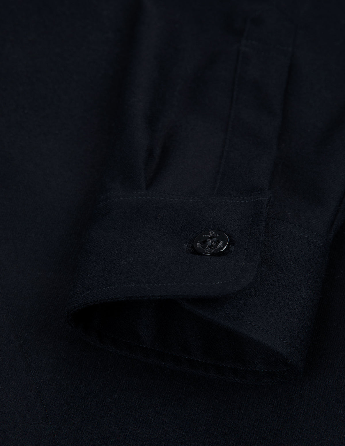 Irving Wool Flannel Shirt in Midnight