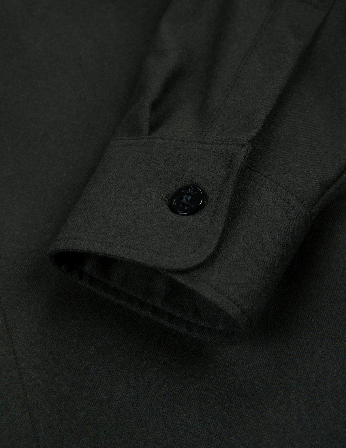 Irving Wool Flannel Shirt in Olive