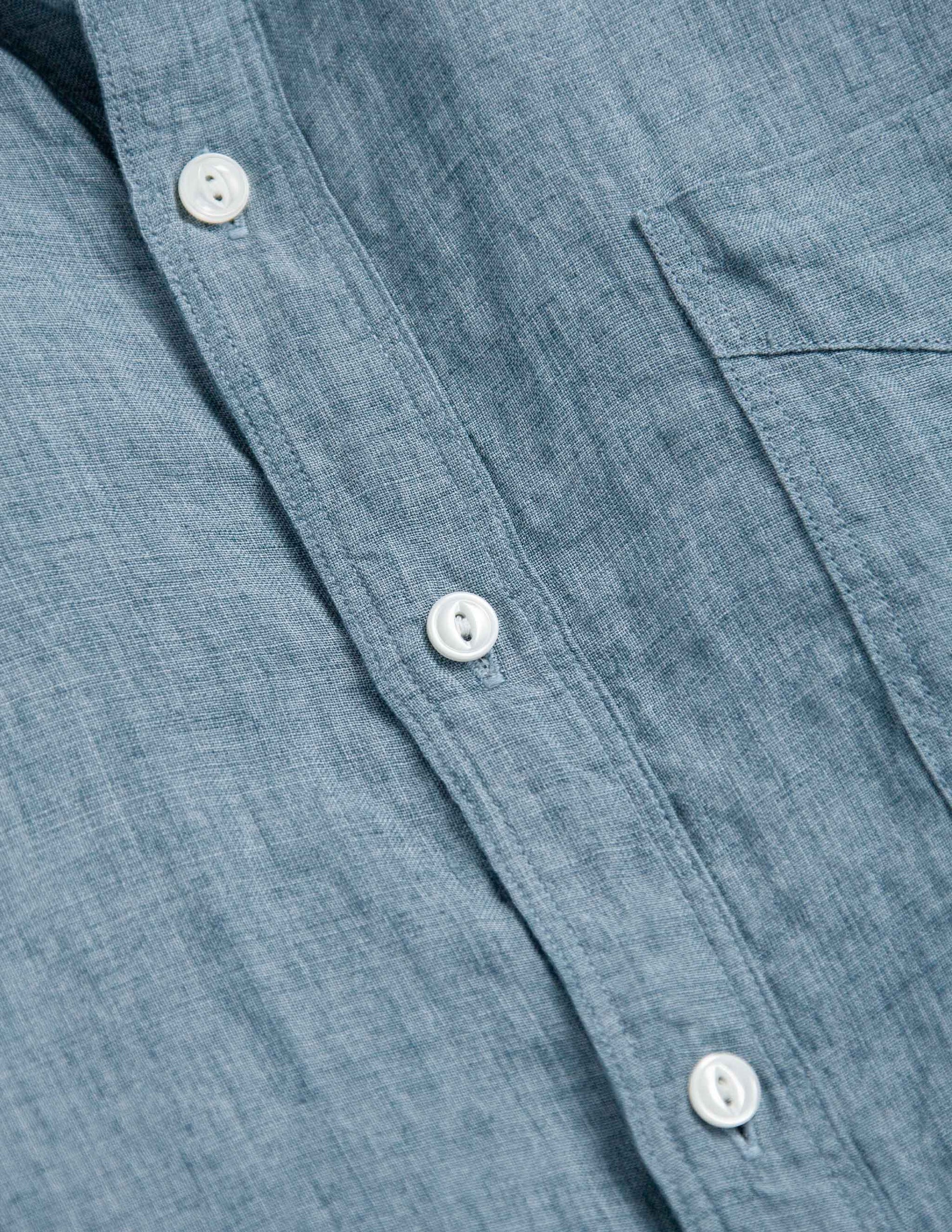 Rivay Isle Linen Shirt in Harbor Blue