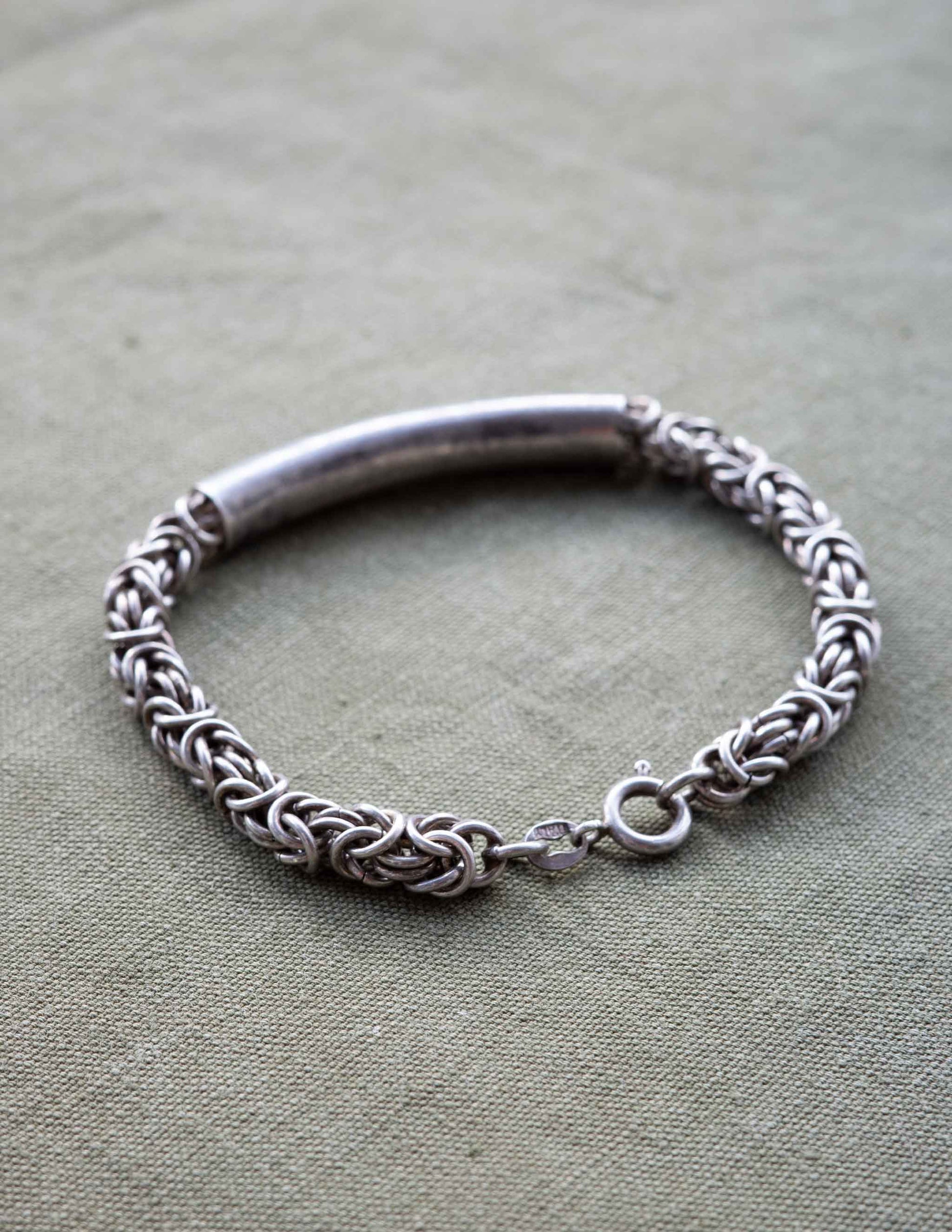 1970s Italian sterling silver chain bracelet