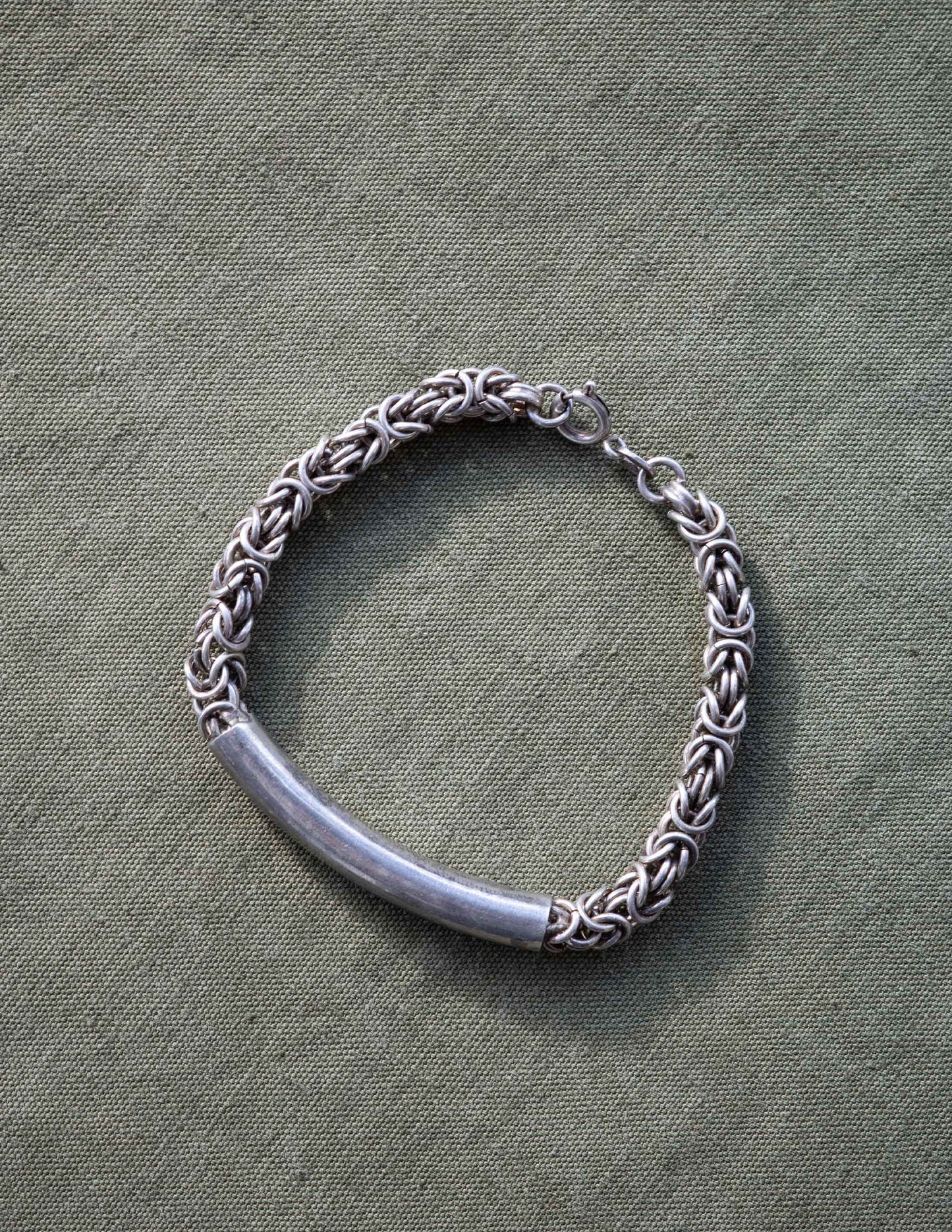1970s Italian sterling silver chain bracelet