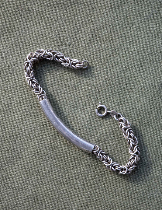 1970s Italian sterling silver chain bracelet