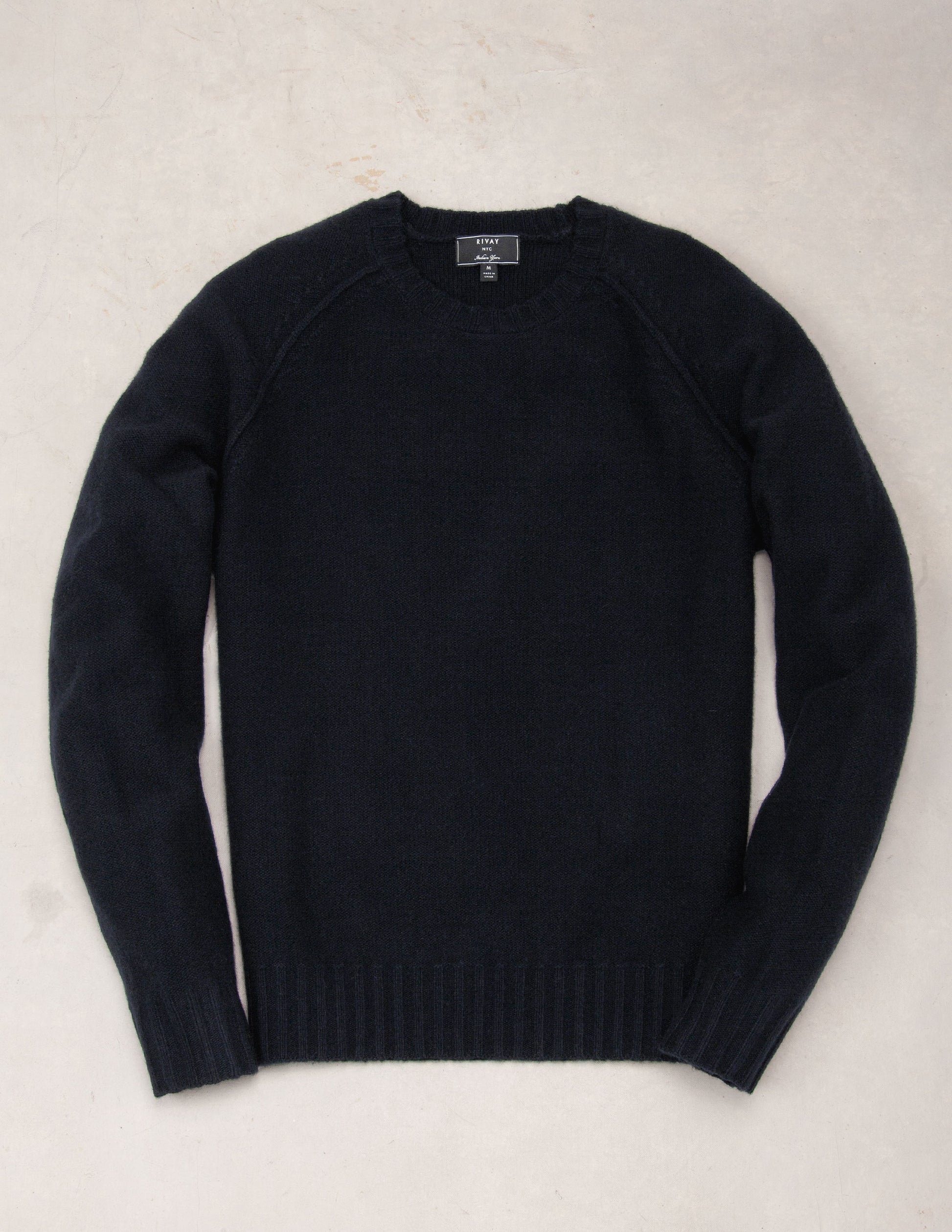 Kent Wool Crewneck Sweater in Navy – RIVAY