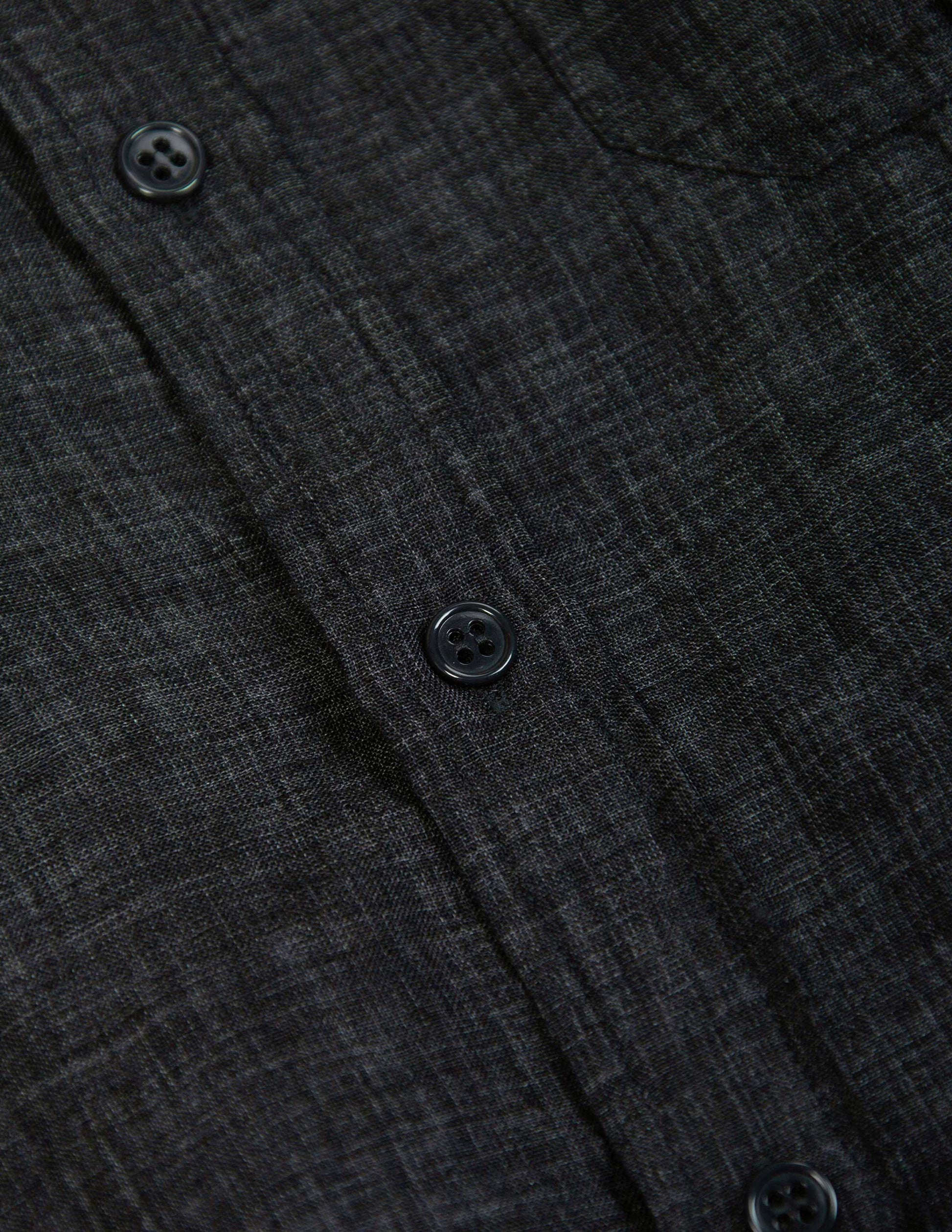 Atlas Linen Safari Shirt in Washed Black