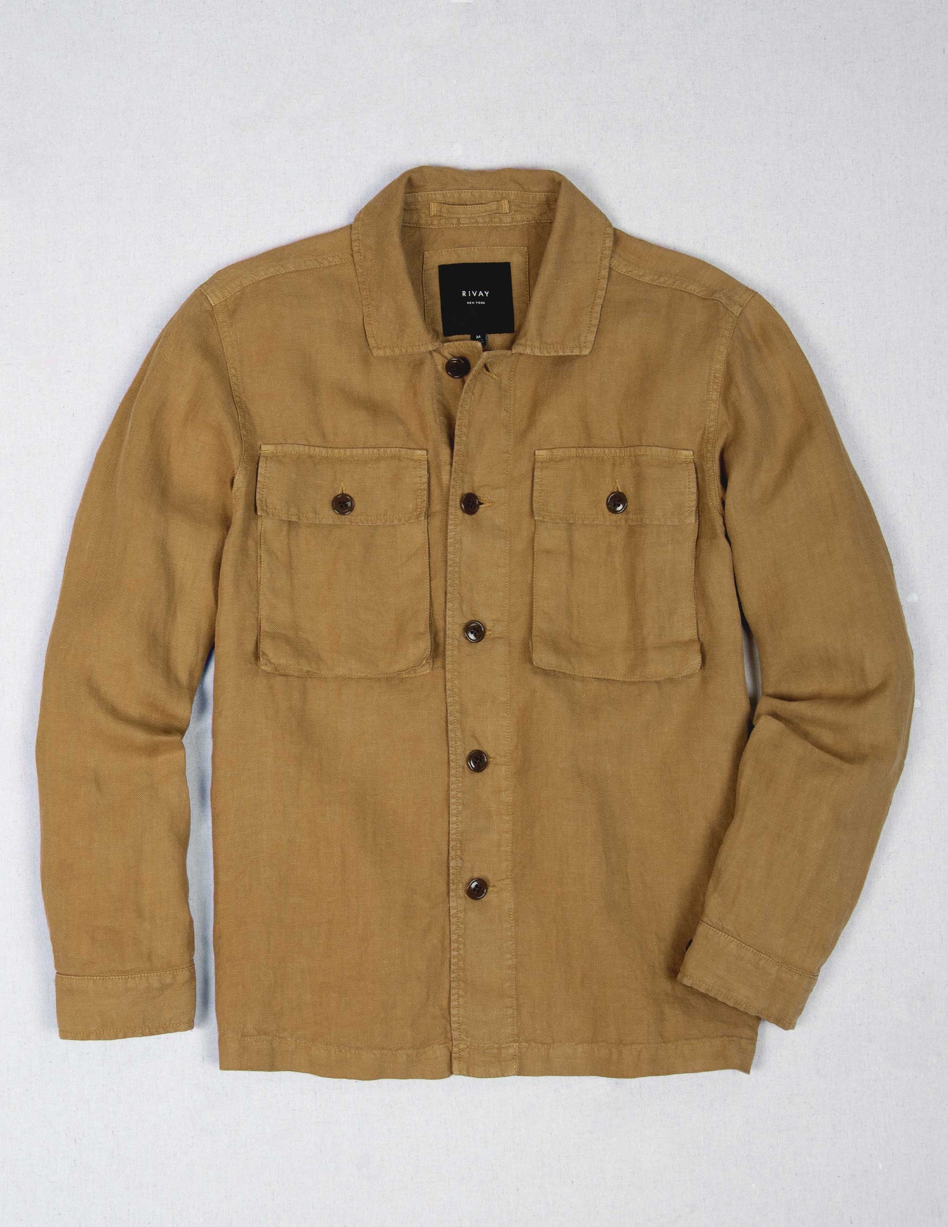Linen Correspondent Jacket in Dark Wheat