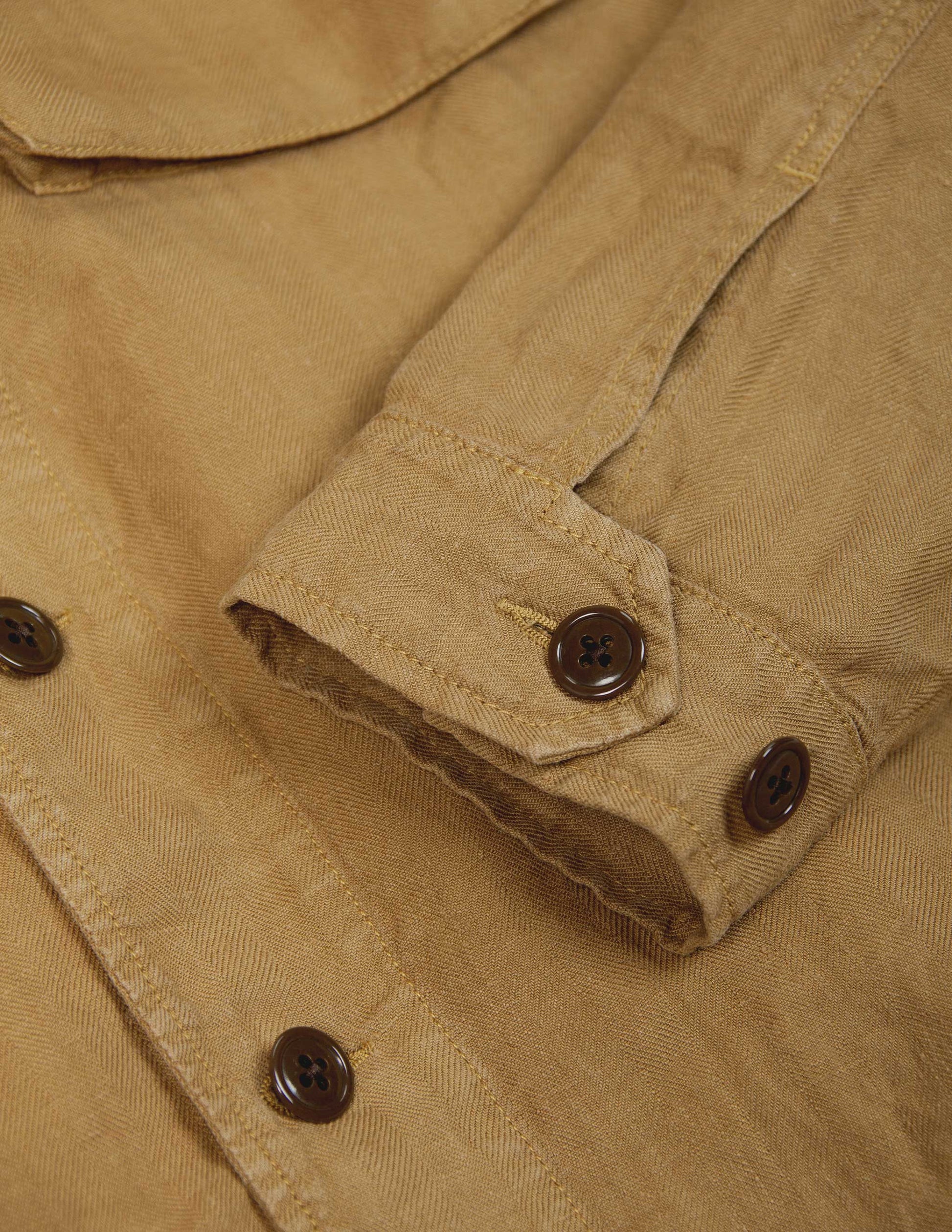 Linen Correspondent Jacket in Dark Wheat