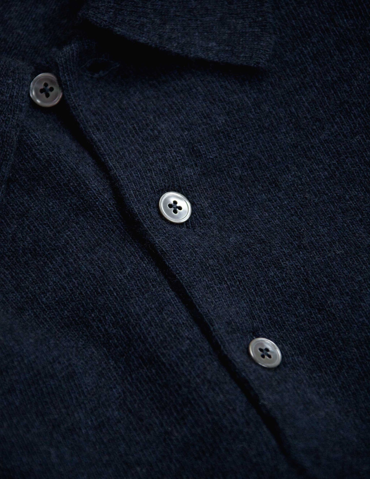 Luca Italian Wool Sweater Polo in Navy
