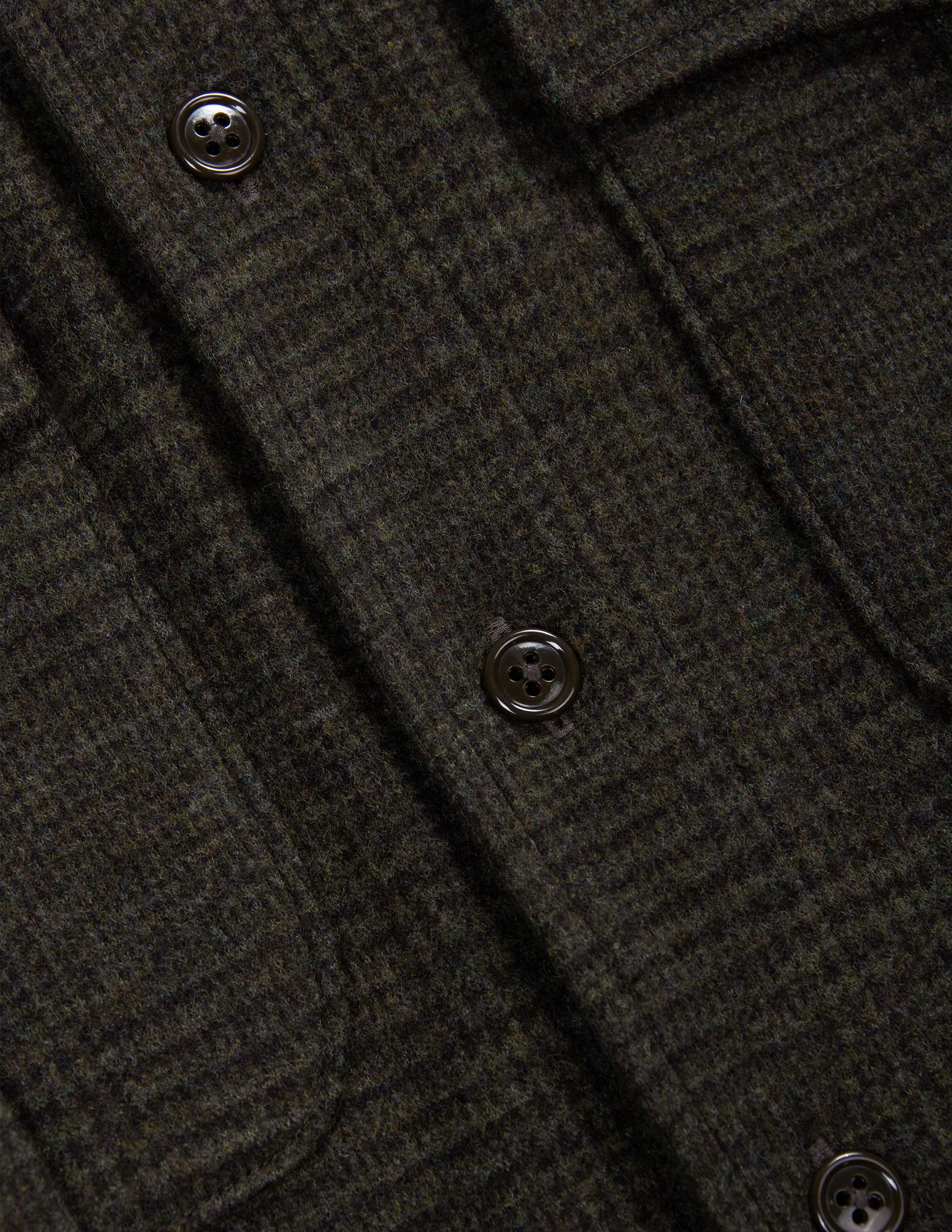 Meade Wool Glen Plaid Overshirt in Olive Drab – RIVAY