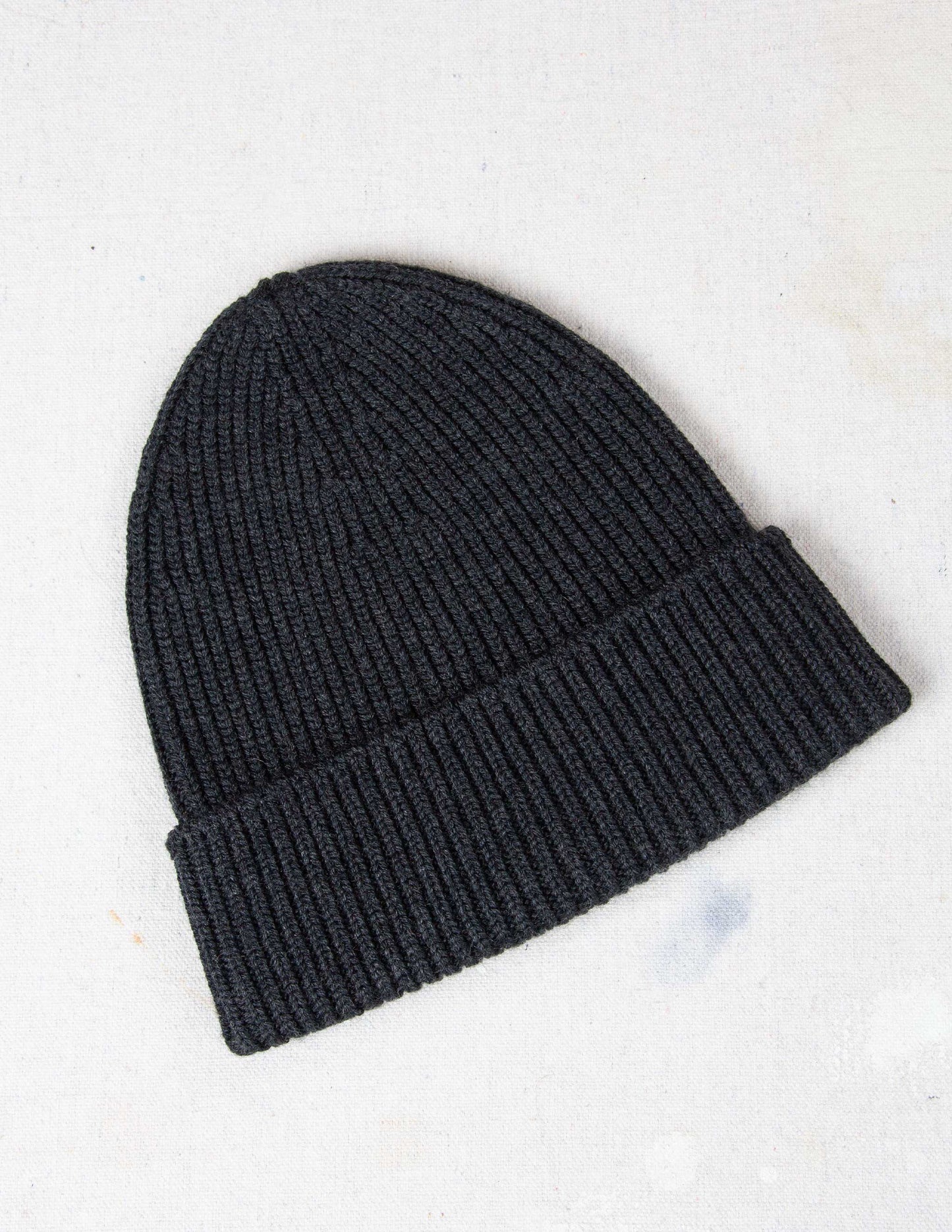 Italian Merino Wool Watch Cap in Charcoal
