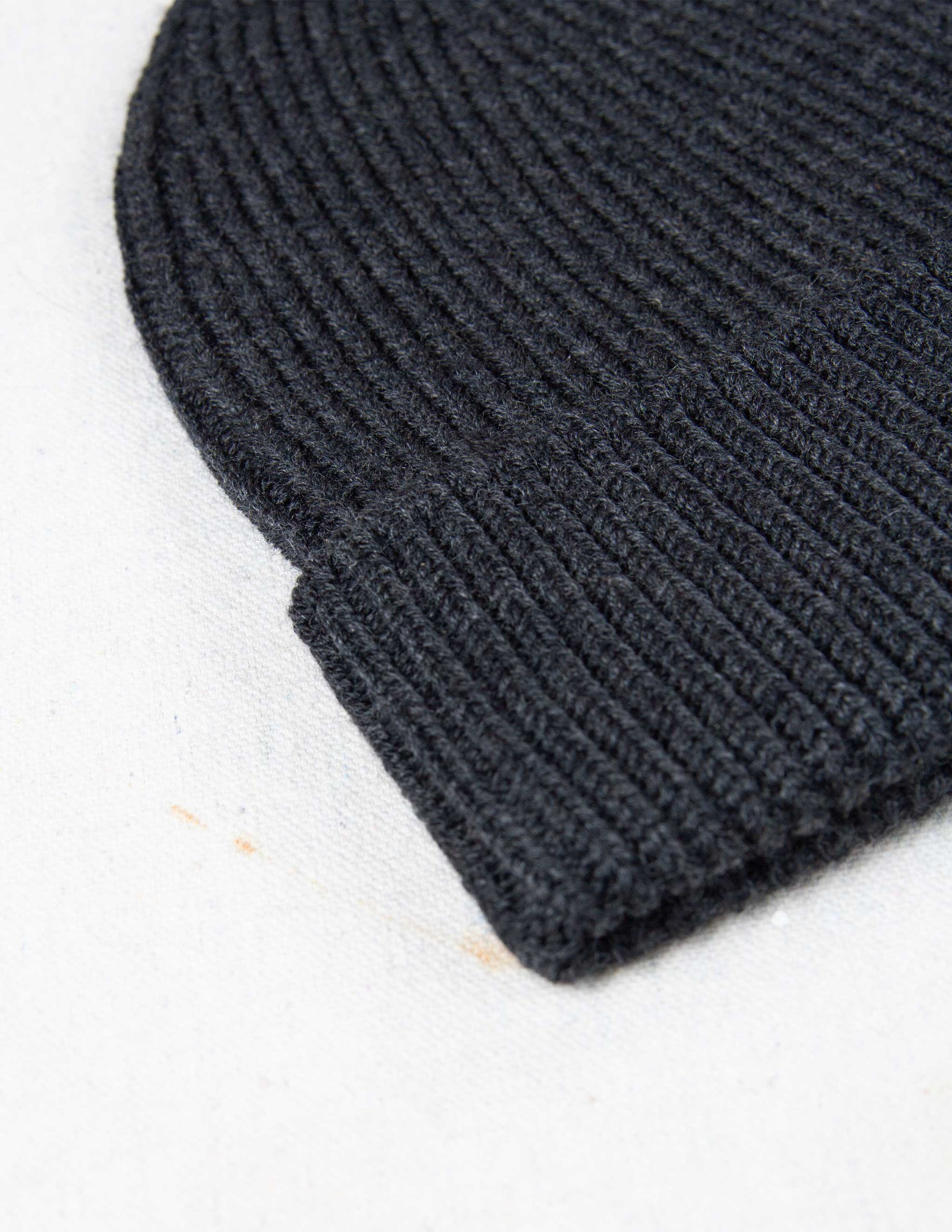 Italian Merino Wool Watch Cap in Charcoal