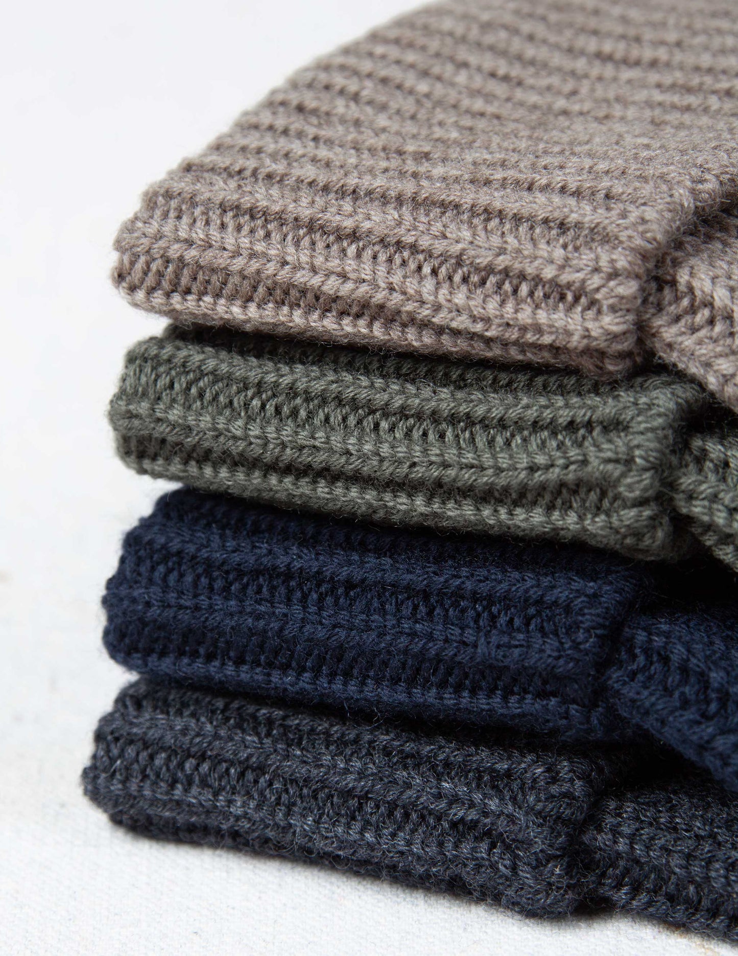 Italian Merino Wool Watch Cap in Charcoal