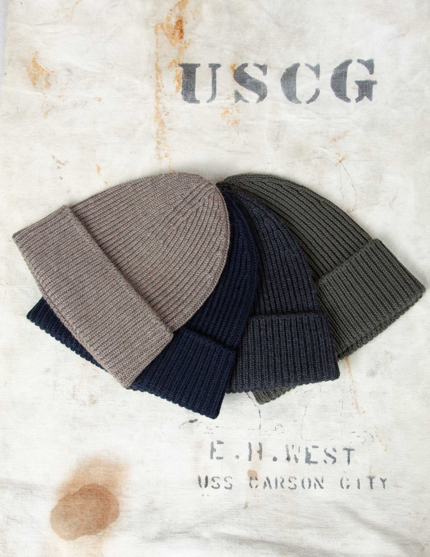Italian Merino Wool Watch Cap in Charcoal
