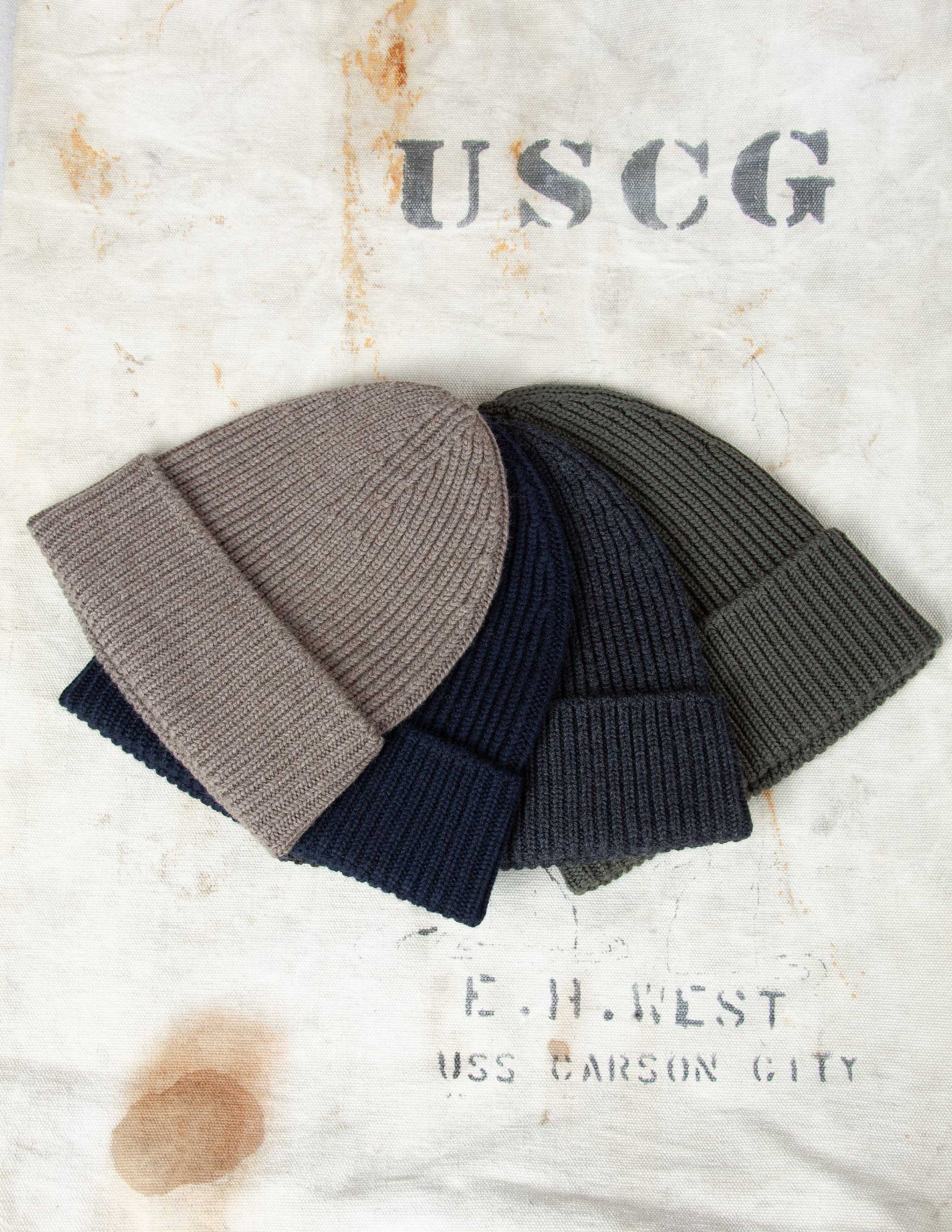 Italian Merino Wool Watch Cap in Charcoal