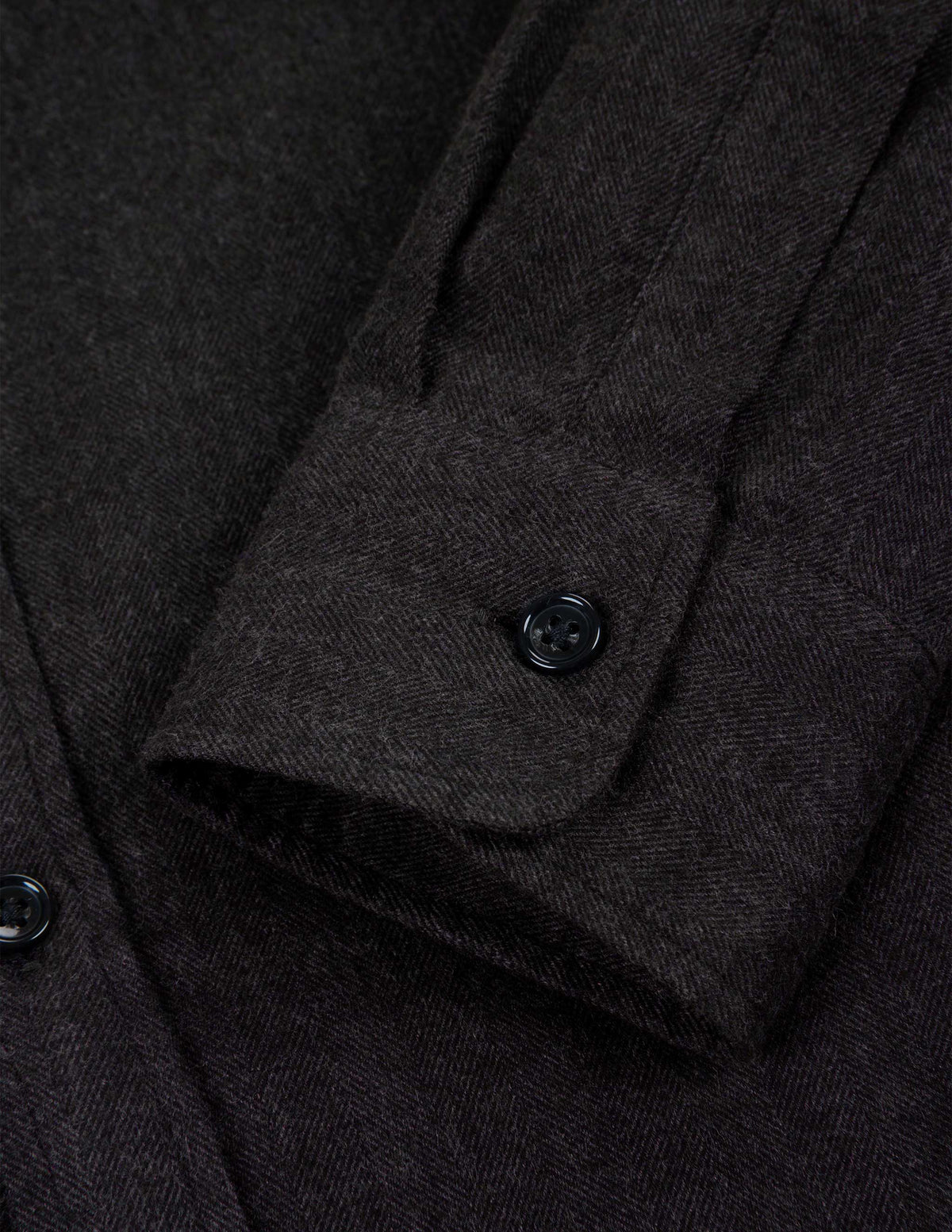 Miles Brushed Flannel Camp Shirt in Dark Brown