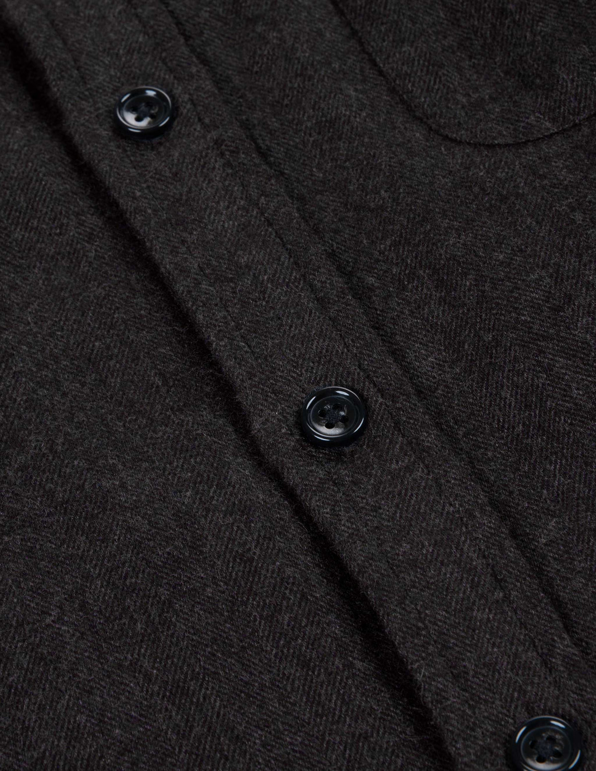 Miles Brushed Flannel Camp Shirt in Dark Brown