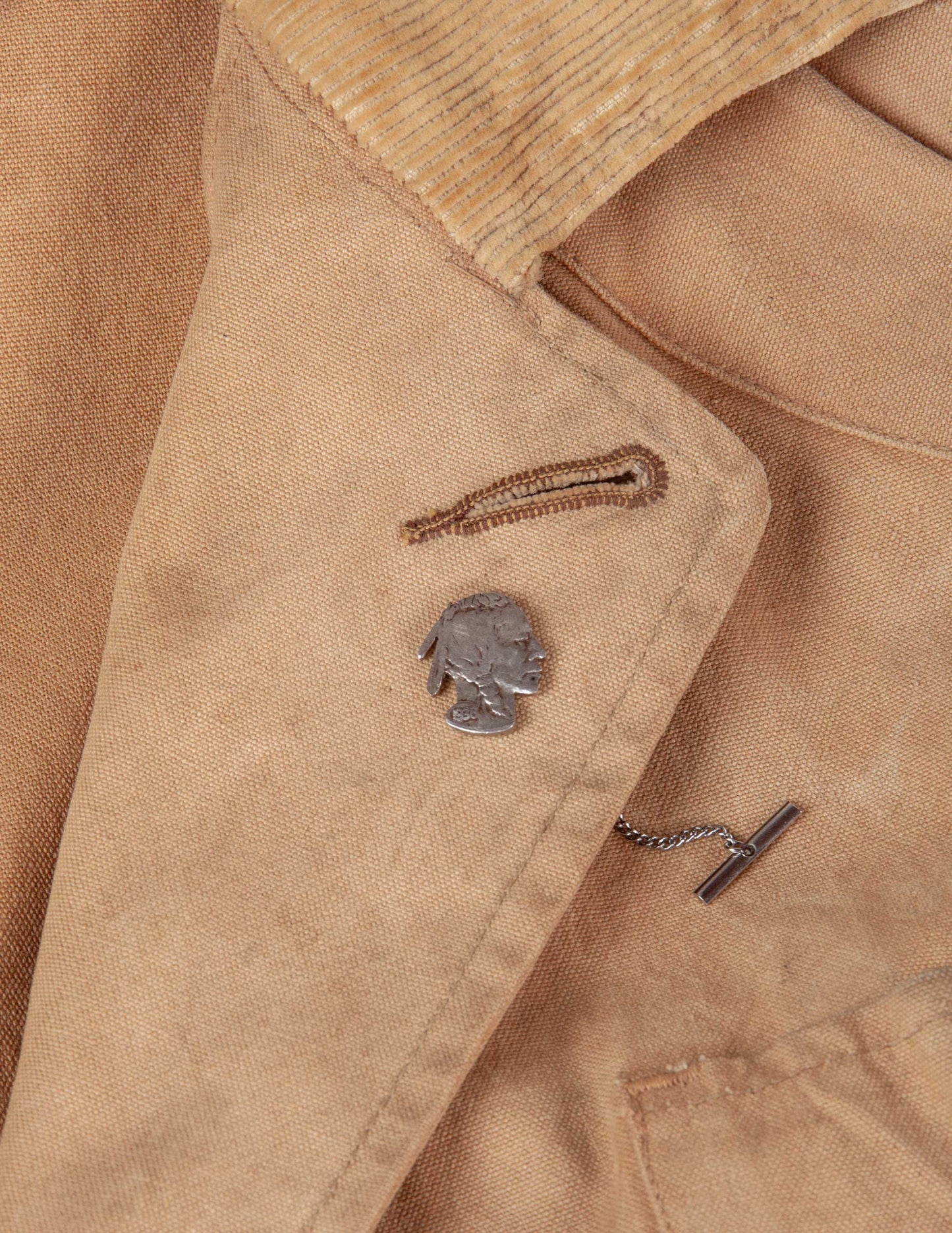 Hand-Cut Buffalo Nickel Lapel Pin