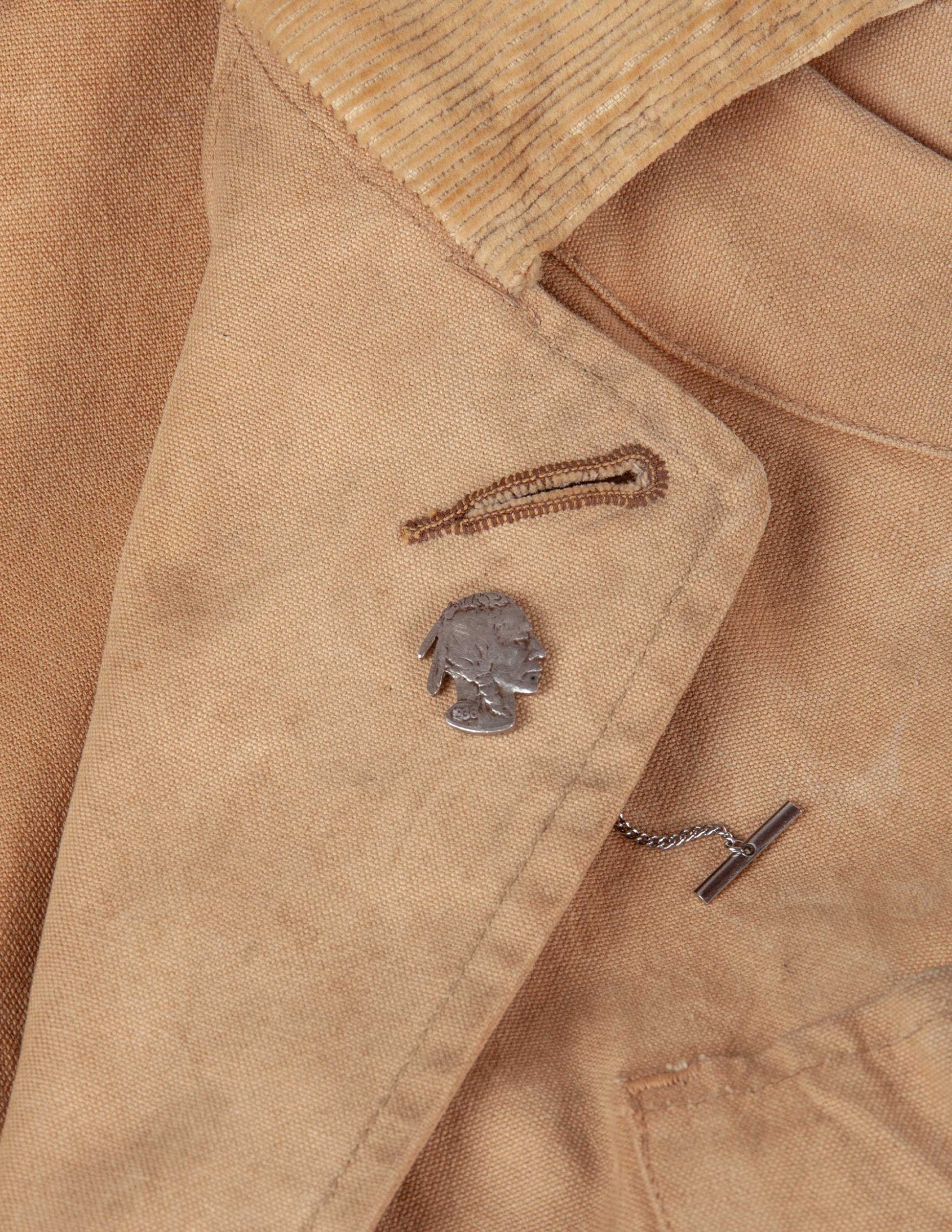 Hand-Cut Buffalo Nickel Lapel Pin
