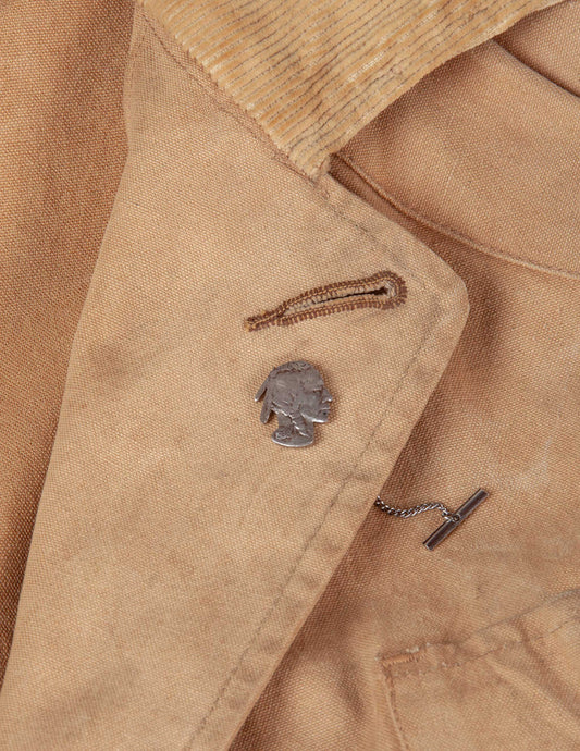 Hand-Cut Buffalo Nickel Lapel Pin