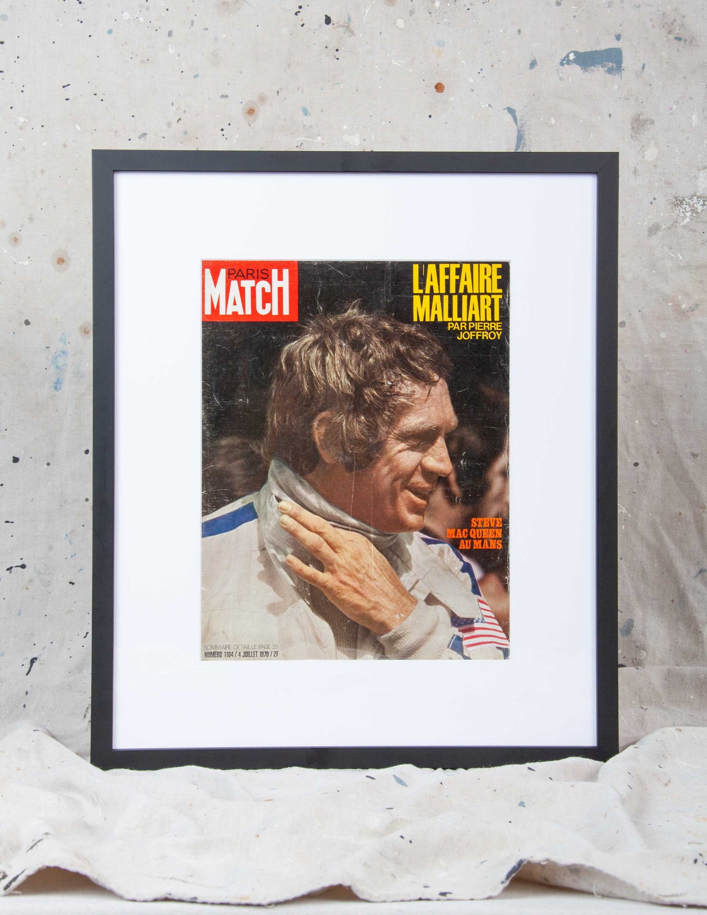 Vintage 1970 Paris Match Steve McQueen Cover