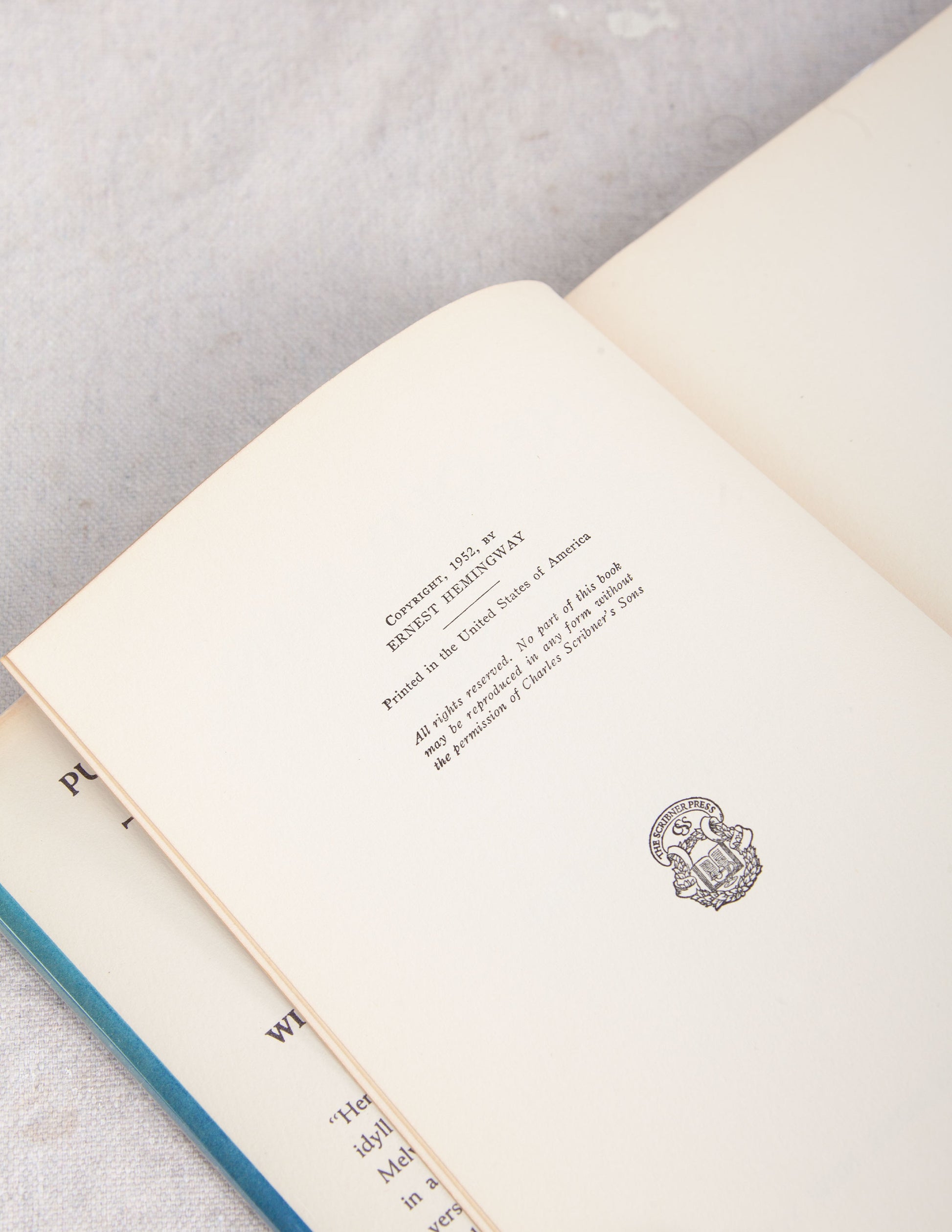 First Edition of "The Old Man & The Sea" by Ernest Hemingway