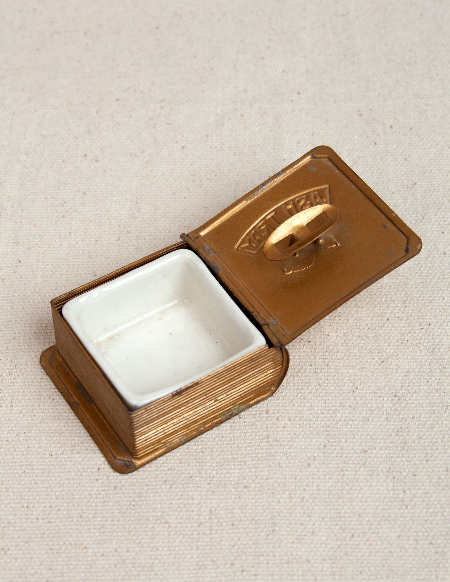 1940s Made in Japan Portable Hardbound Novel Ashtray