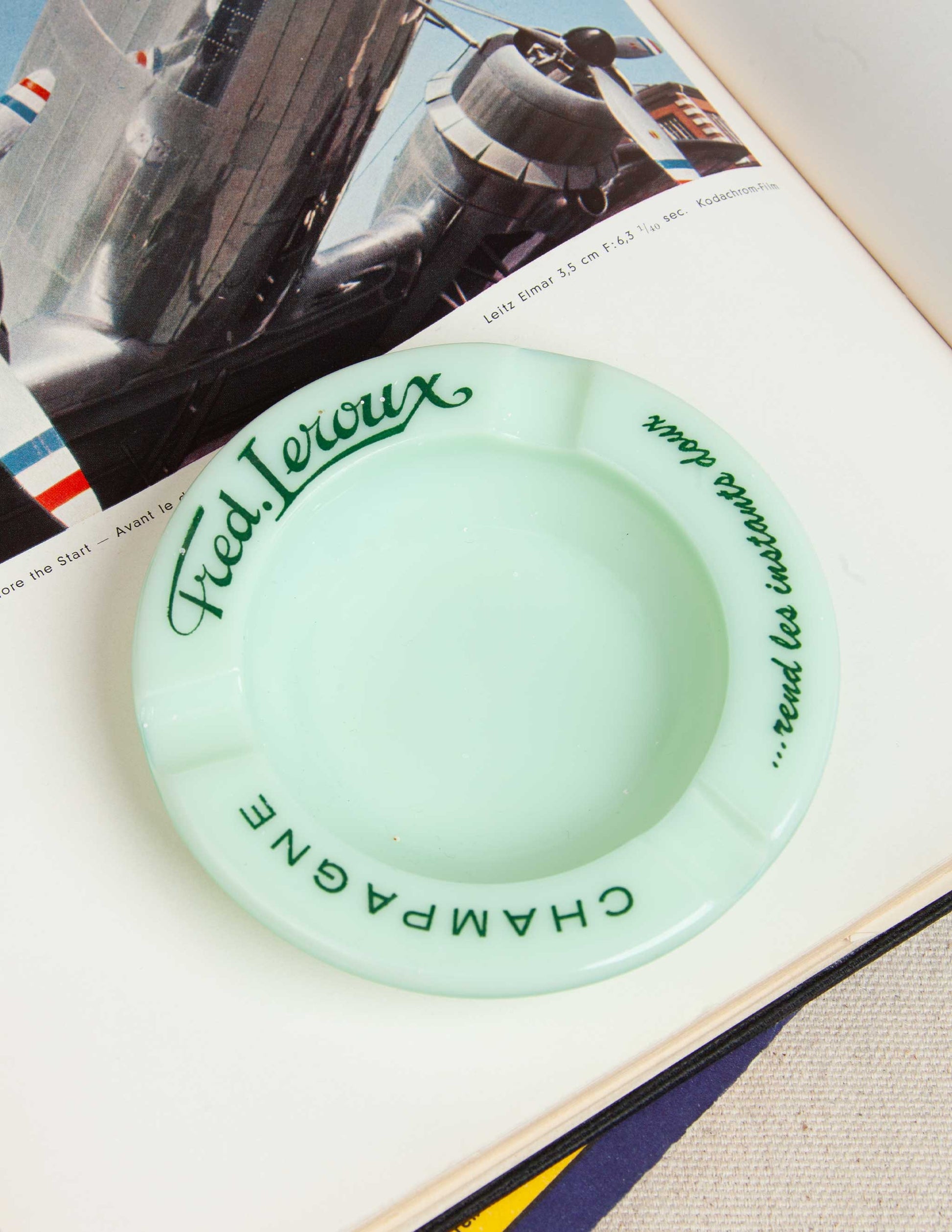 Vintage Fred Leroux Champagne Mint Ashtray
