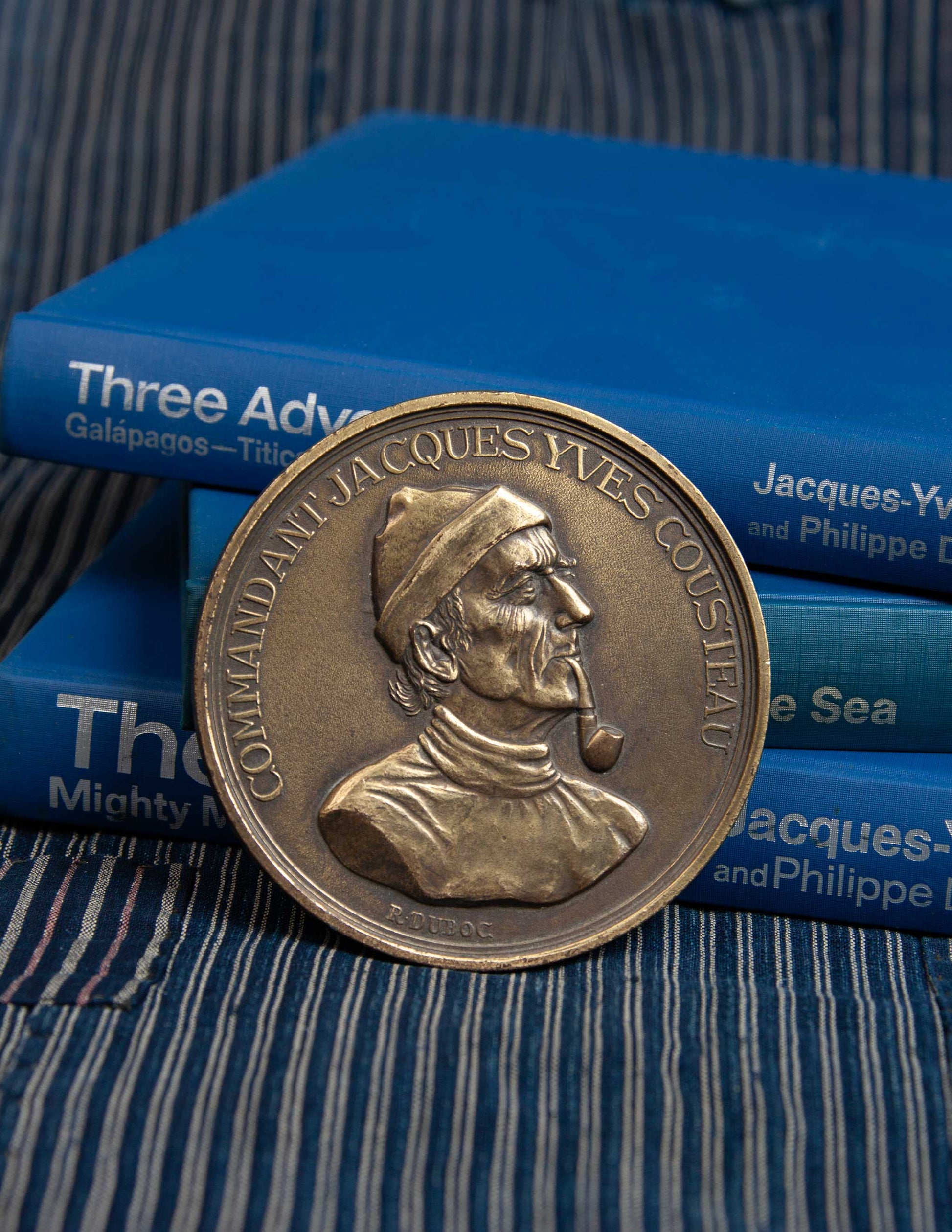 1970s Jacques Cousteau Bronze Paperweight