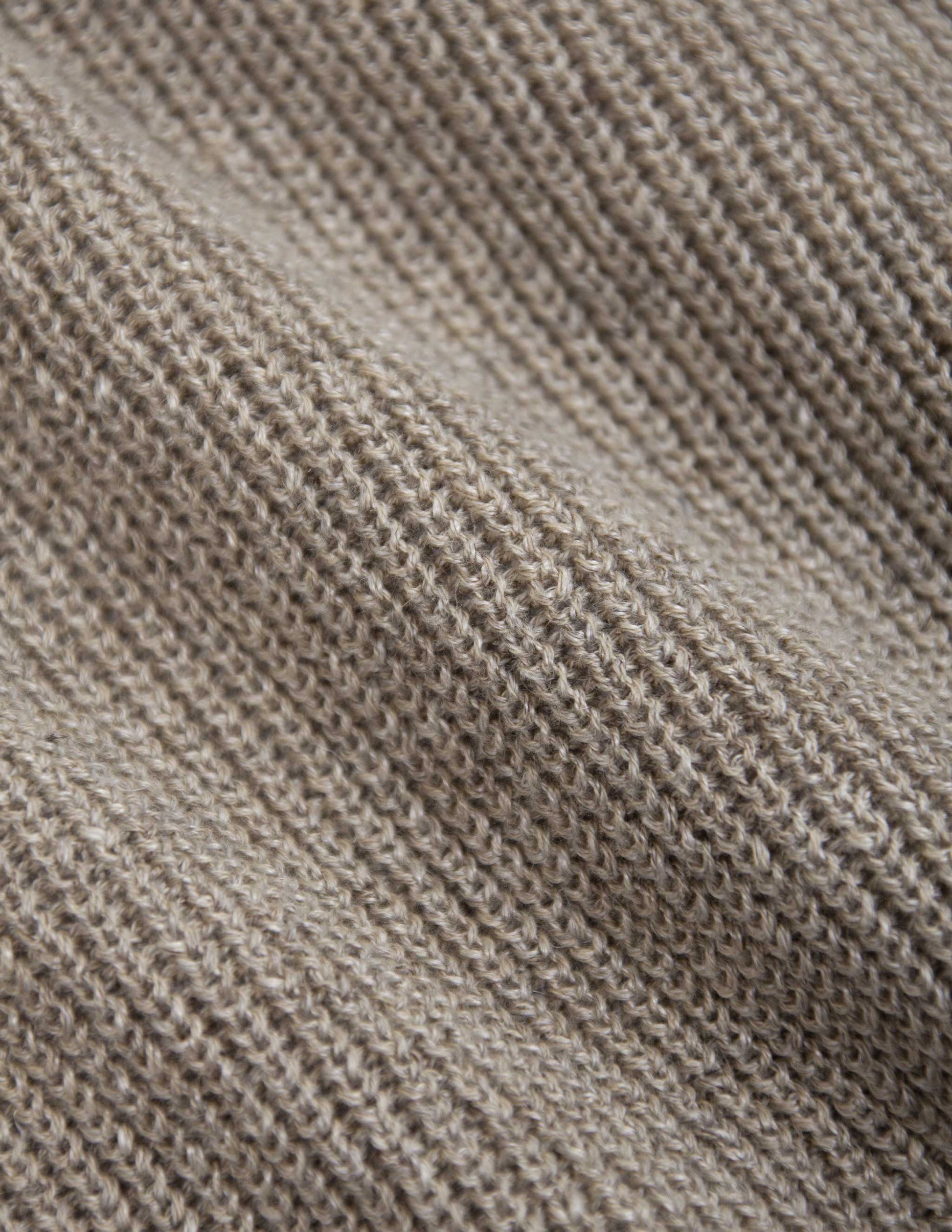Porto Linen Cotton Sweater in Driftwood