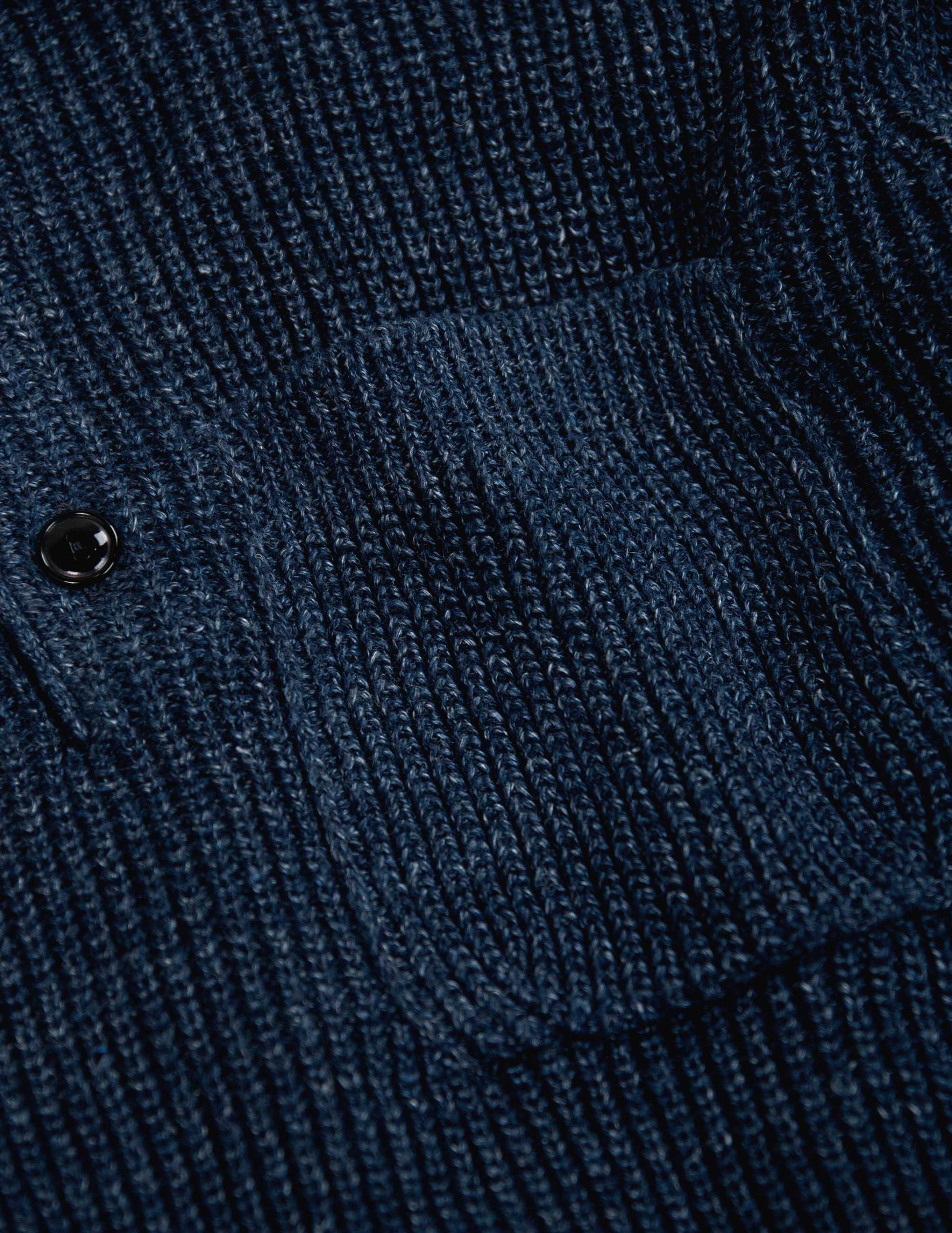 Porto Linen Cotton Sweater in Indigo