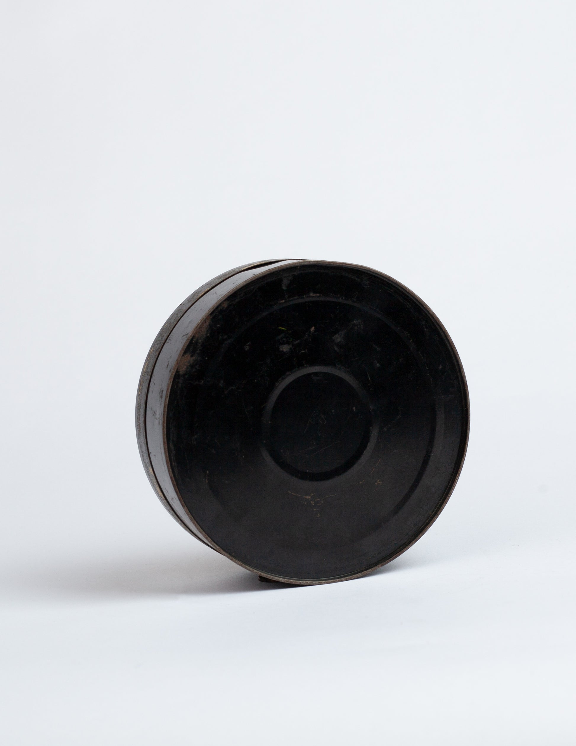 Vintage Black and Yellow Military Tin