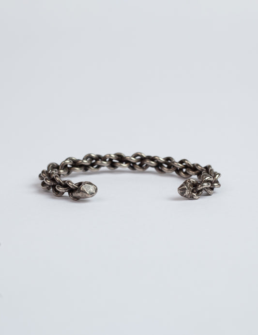 1950s Twisted Sterling Cuff Bracelet