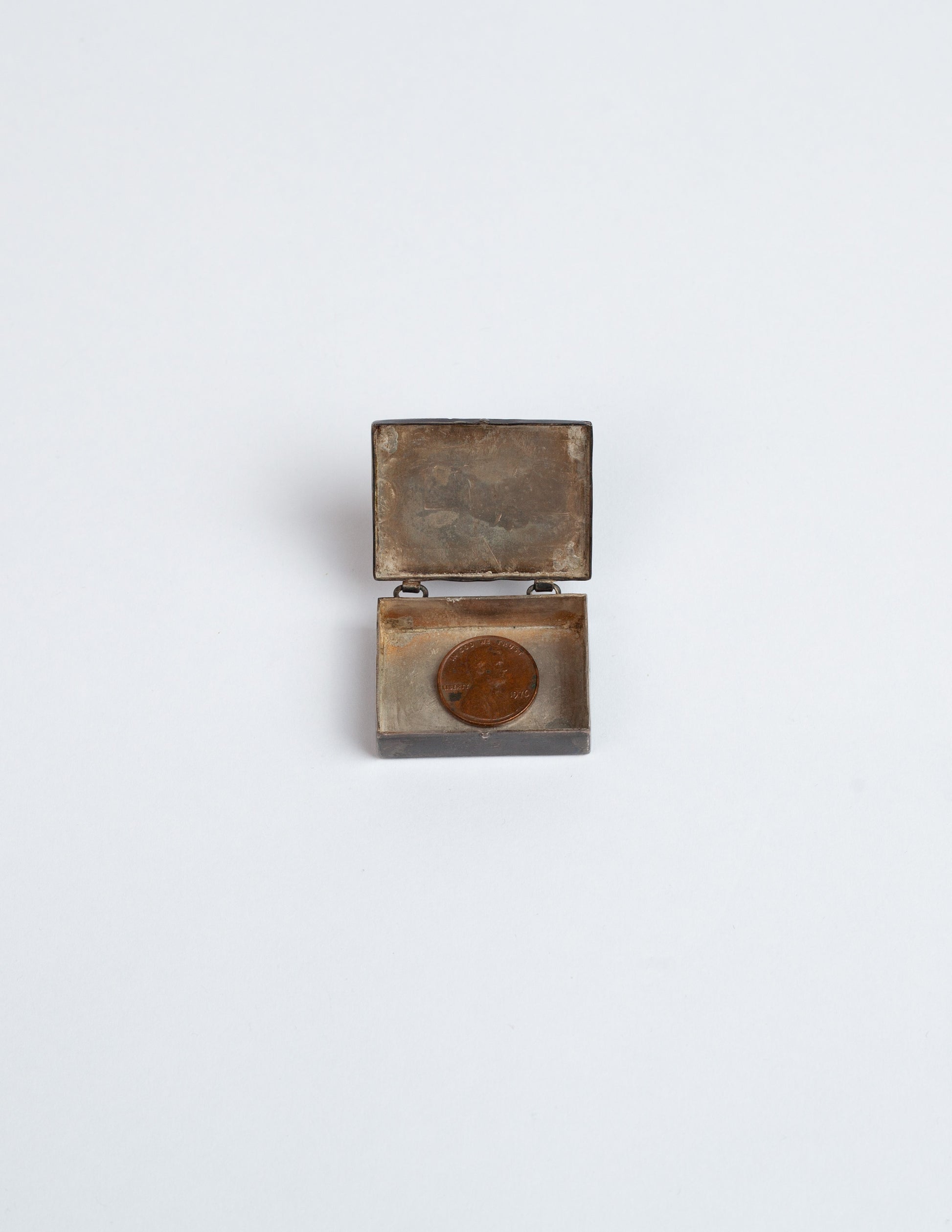 Silver & Turquoise Navajo Pill Box