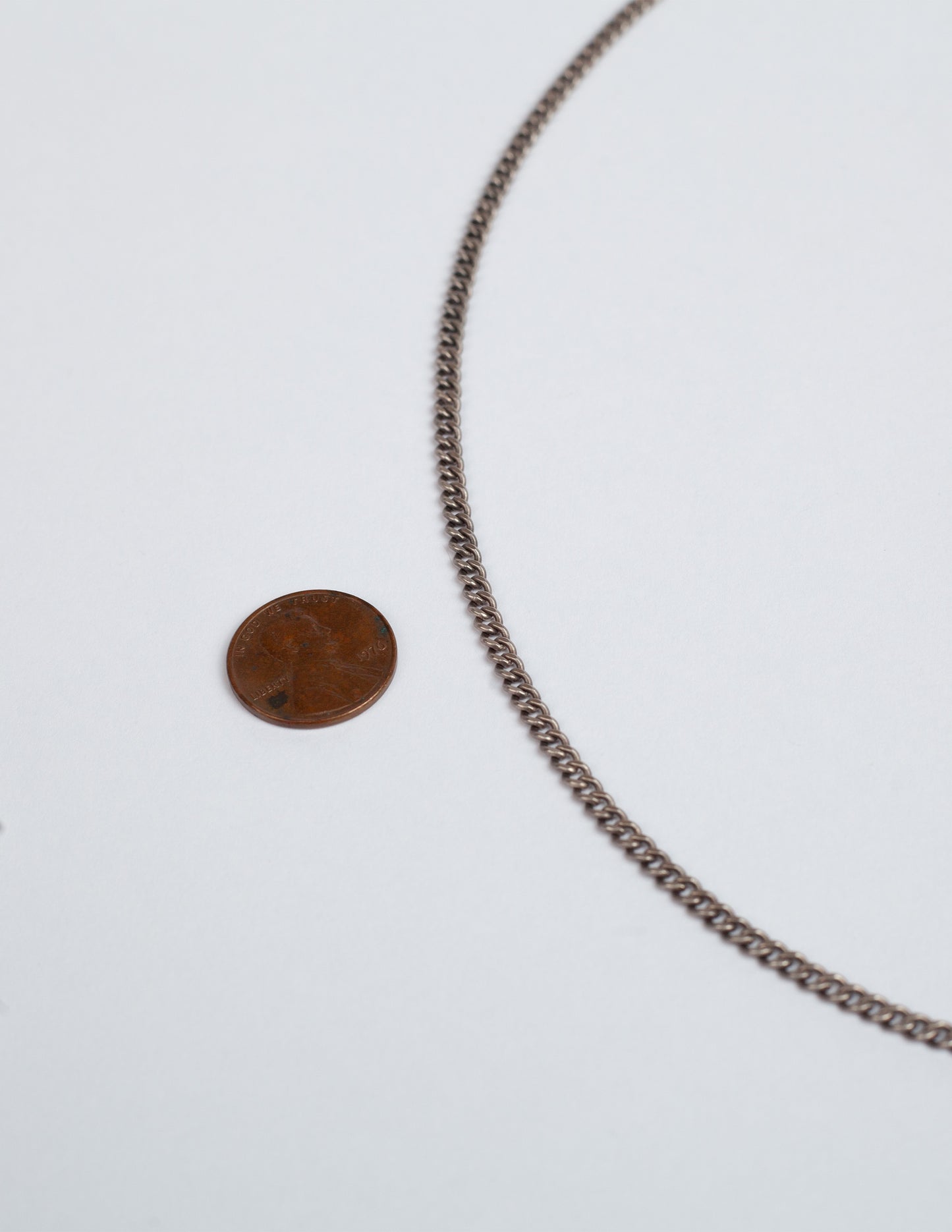 Vintage Sterling Silver Chain Necklace