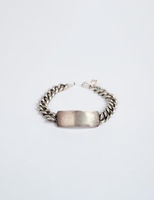 Rivay Vintage World War II Sterling Silver ID Bracelet