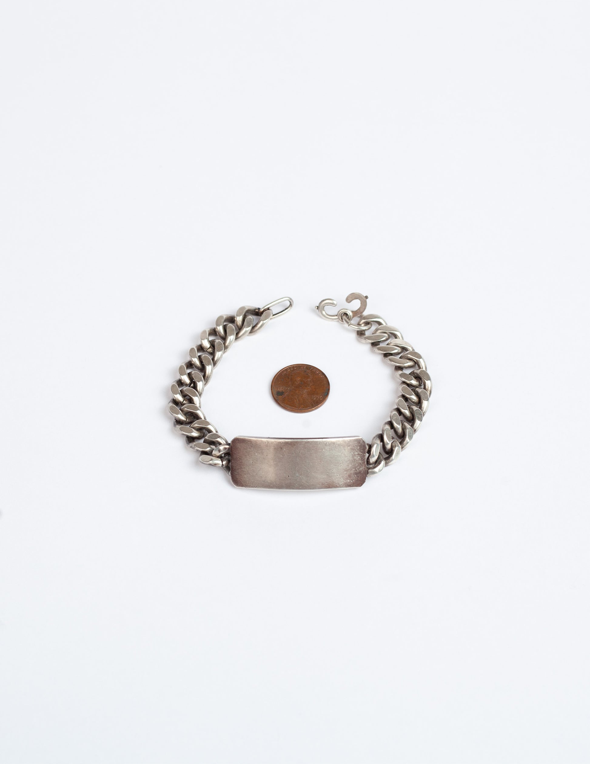 Rivay Vintage World War II Sterling Silver ID Bracelet