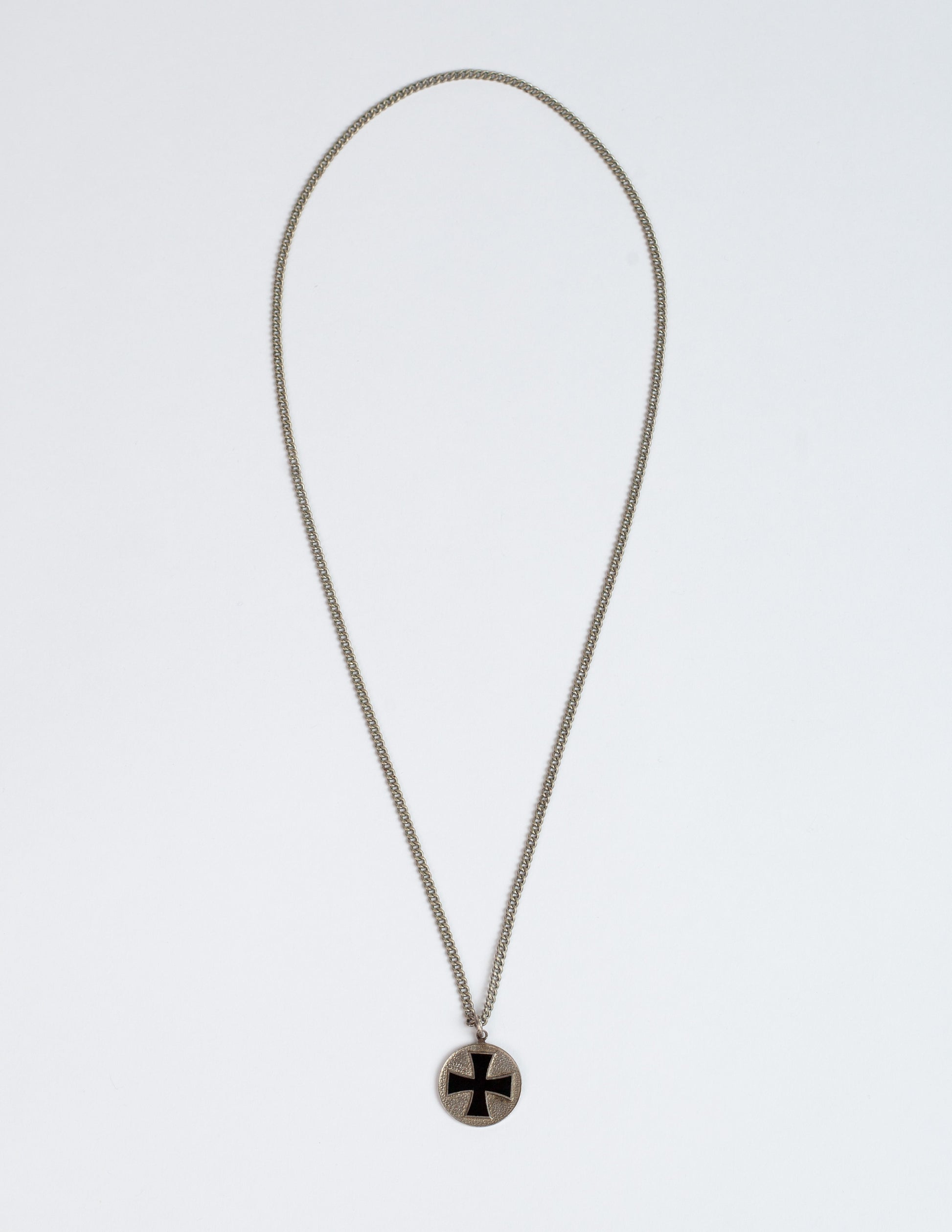 1960's Vintage 1" Sterling Silver Surfer's Cross Necklace