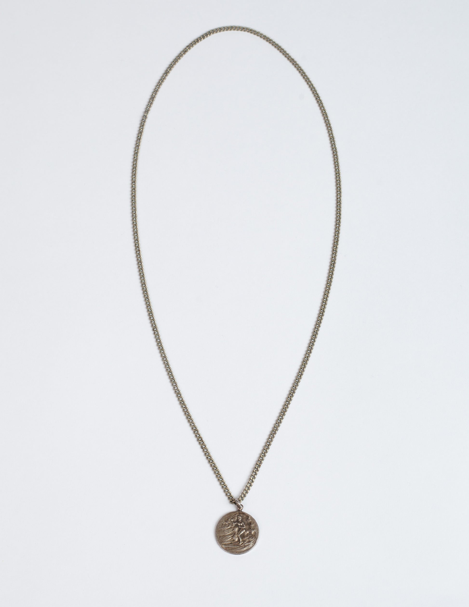 1960's Vintage 1" Sterling Silver Surfer's Cross Necklace