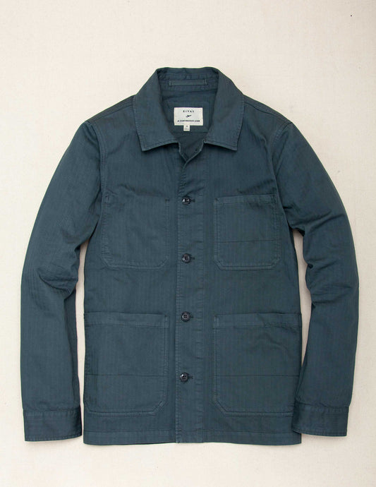 Rivay & A Continuous Lean Chore Jacket in Rivay Racing Green
