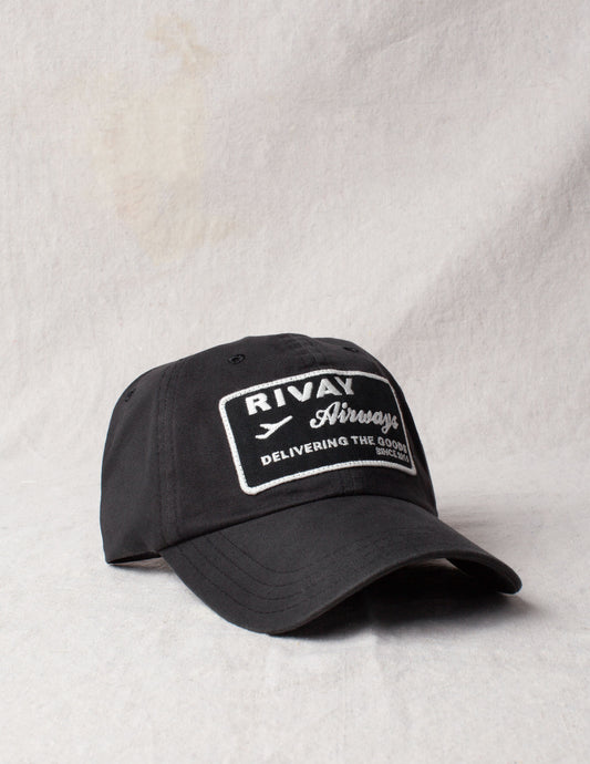 Rivay Airways Hat in Faded Black
