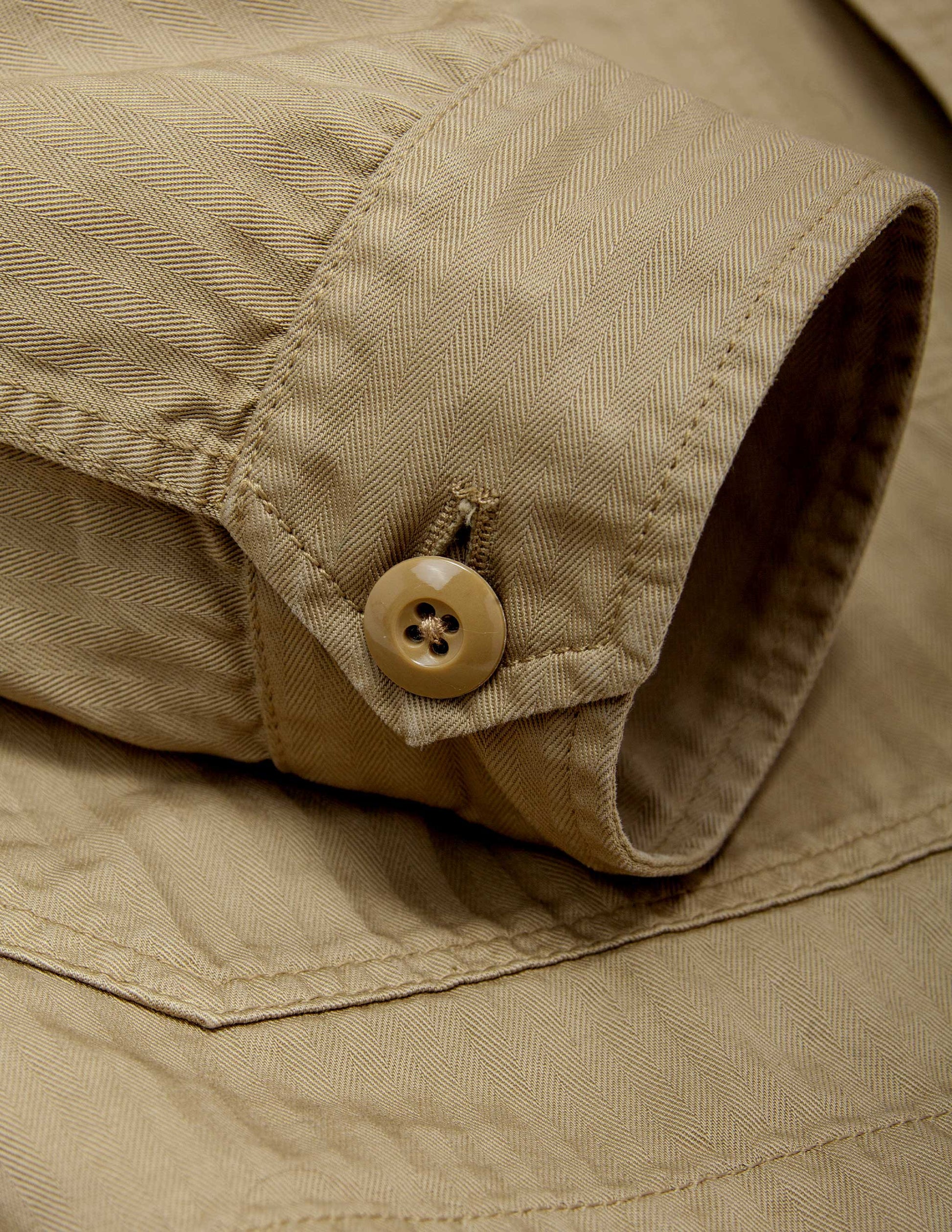 Rivay Garment Dyed Chore Jacket in Khaki