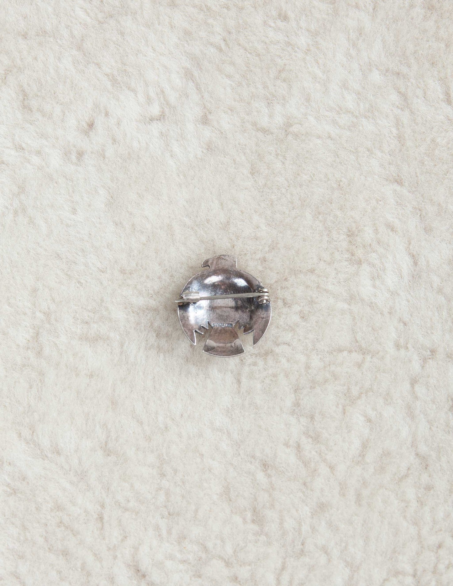 Vintage Thunderbird Pin with Turquoise Center