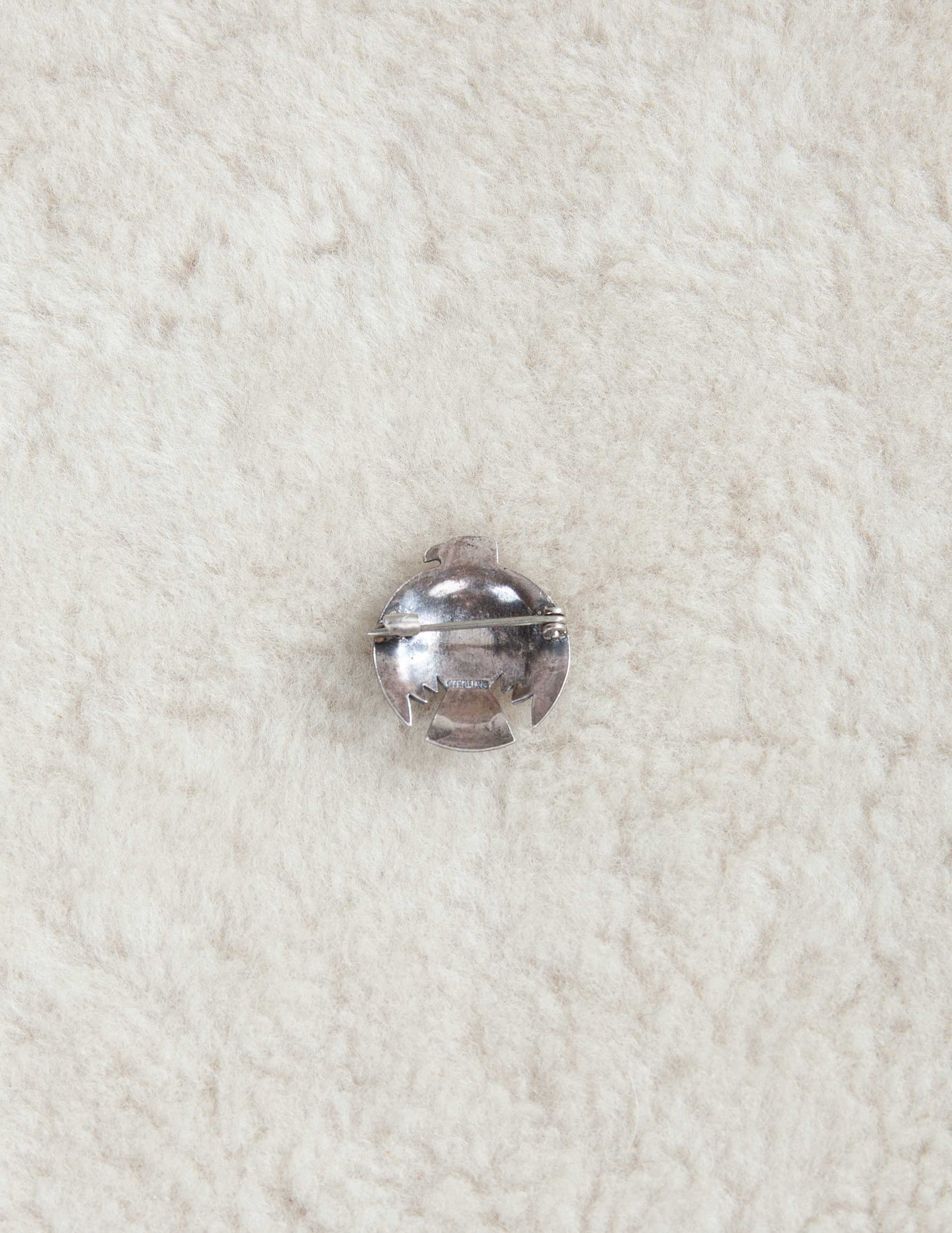 Vintage Thunderbird Pin with Turquoise Center