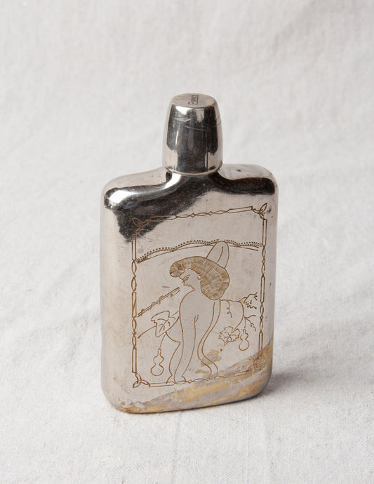 Rivay Vintage Silver Plated Flask