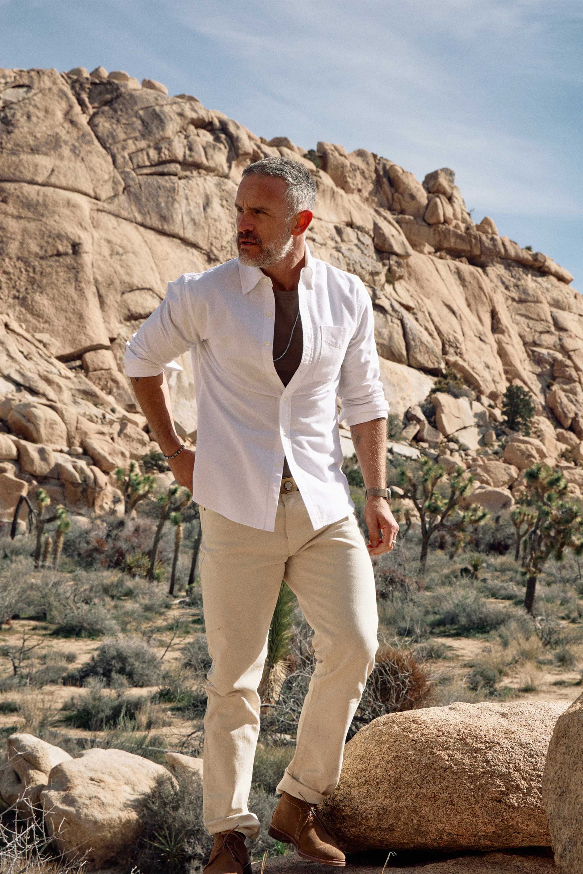 Shaw Selvedge Oxford Button Down in White