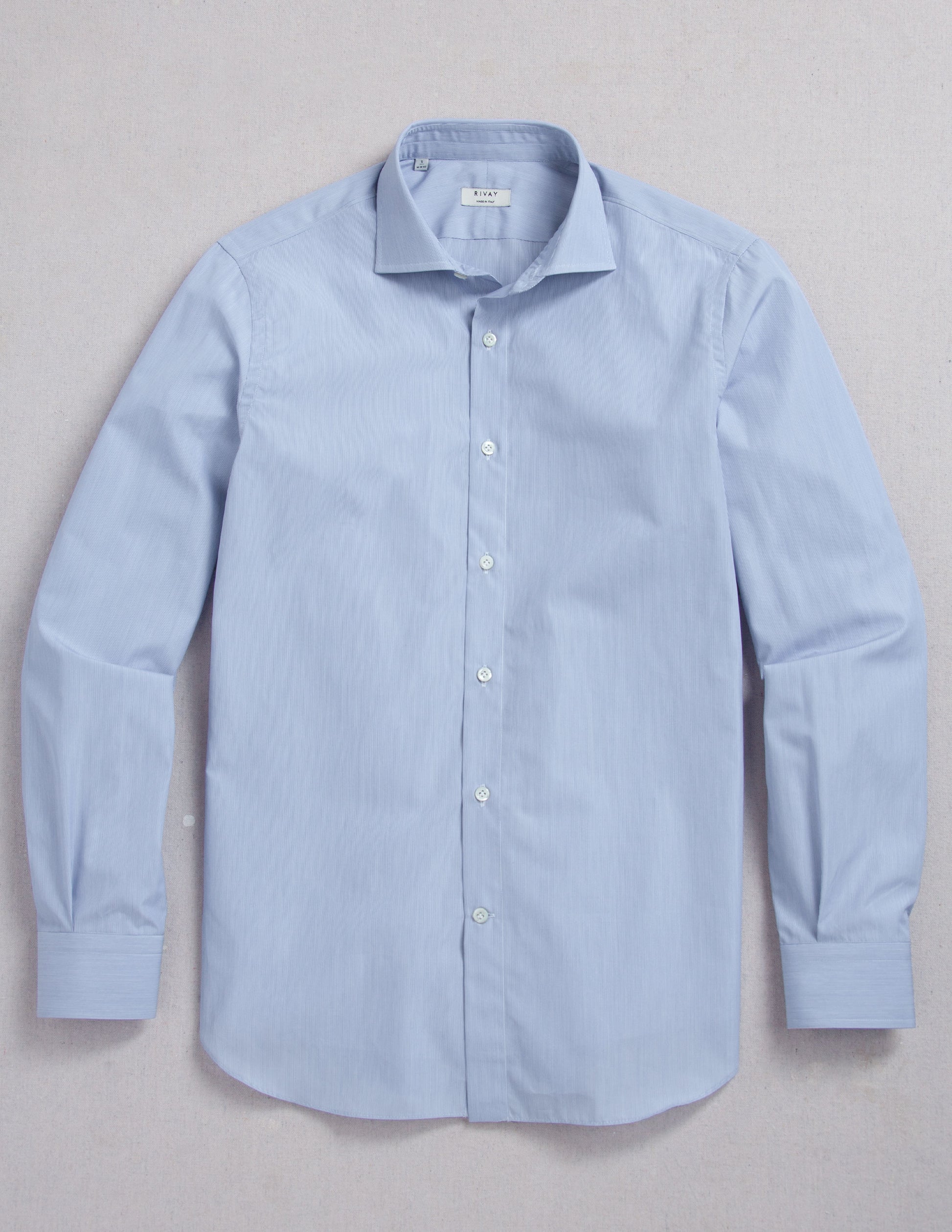 Corso Italian Dress Shirt in Classic Blue Micro Stripe