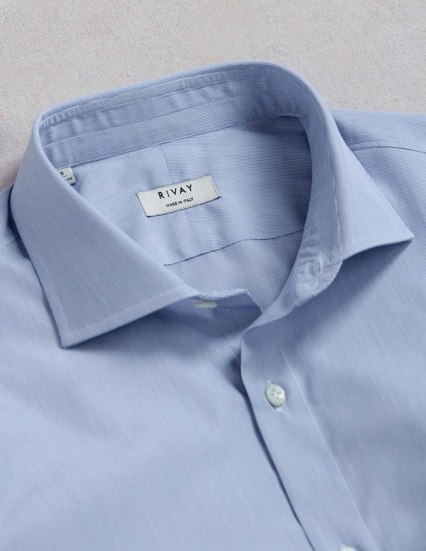 Corso Italian Dress Shirt in Classic Blue Micro Stripe