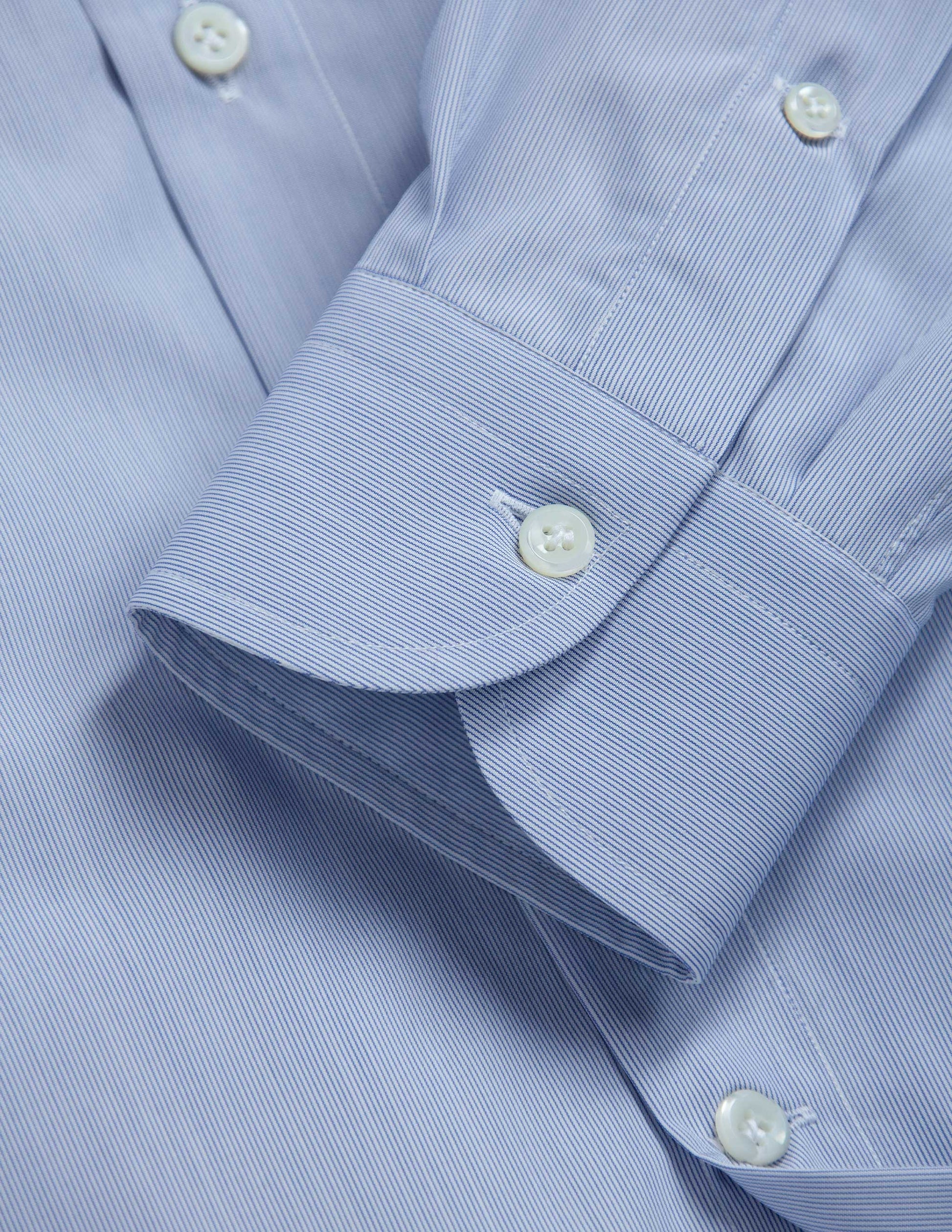 Corso Italian Dress Shirt in Classic Blue Micro Stripe