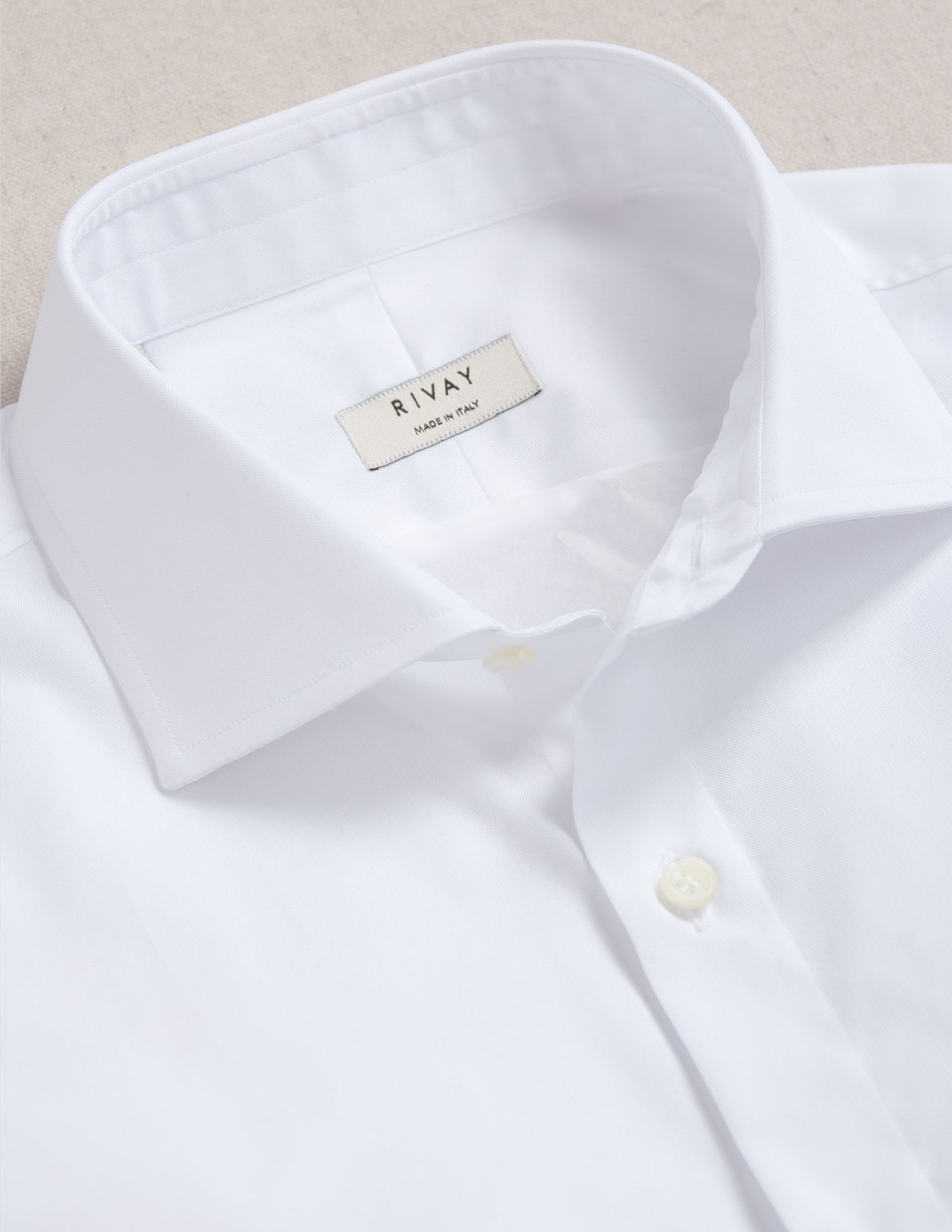 The Corso Italian Dress Shirt in Classic White Pinpoint Oxford