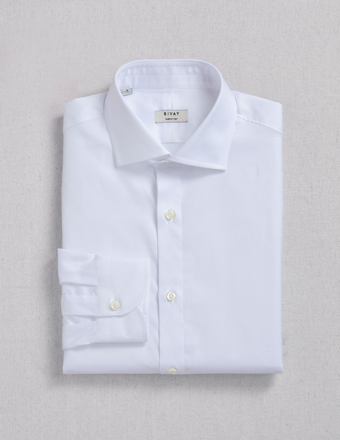 The Corso Italian Dress Shirt in Classic White Pinpoint Oxford
