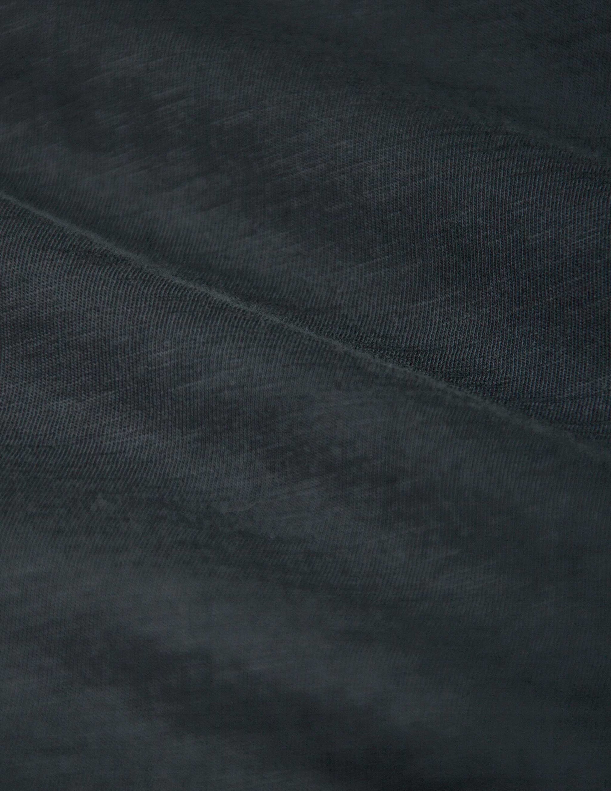 Slub Cotton Pocket Tee in Faded Black